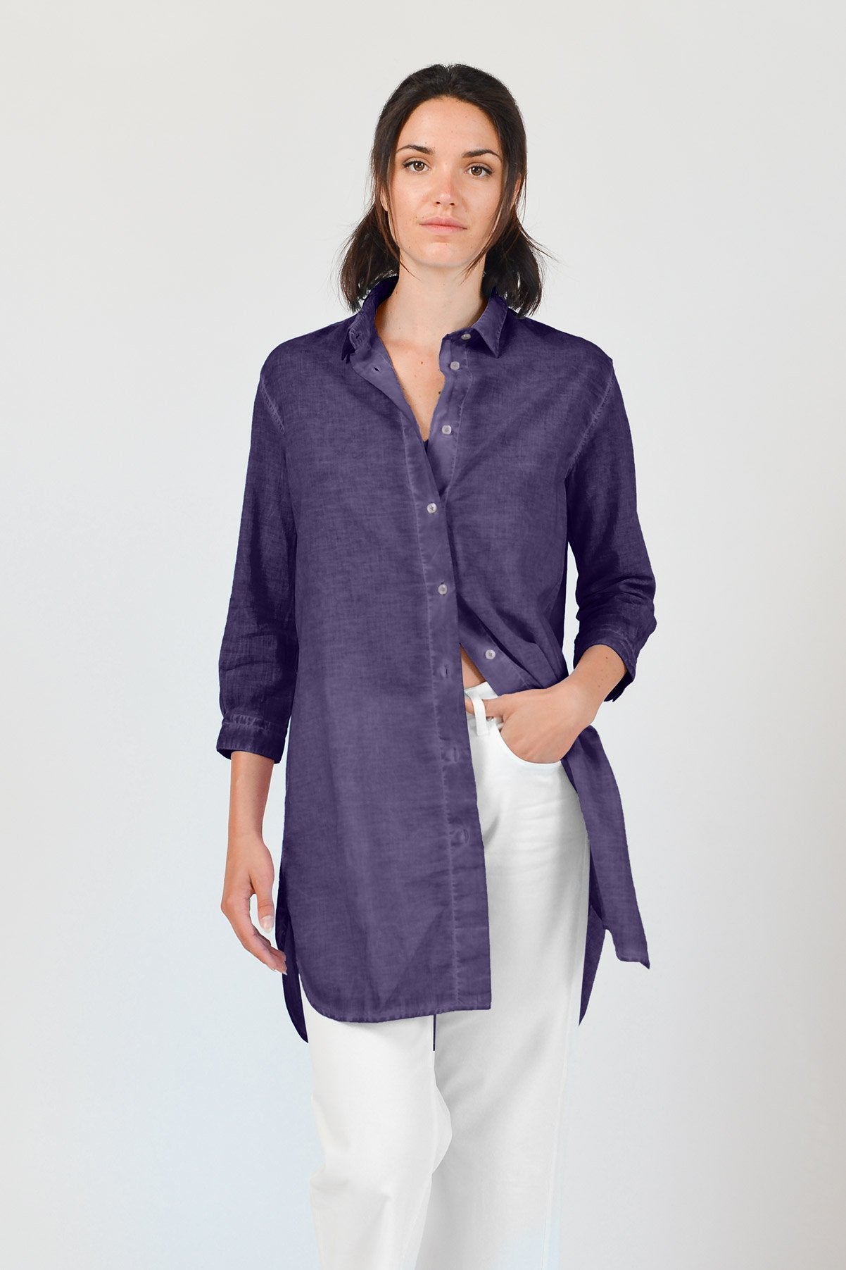 Effortless Voile Open Tunic - More - Shirtdress
