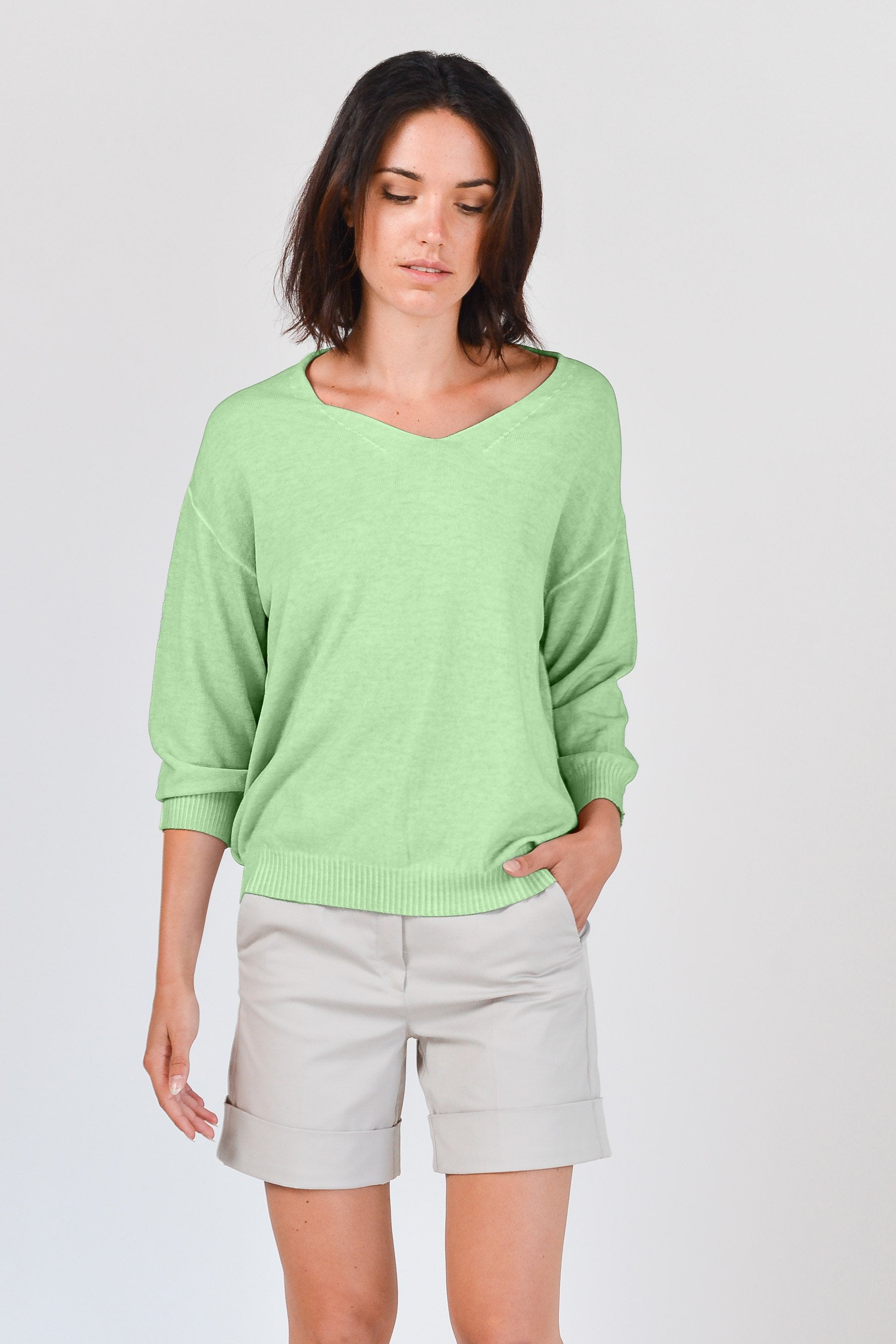 Egg Shaped Cotton Sweater - Antigua - Sweaters