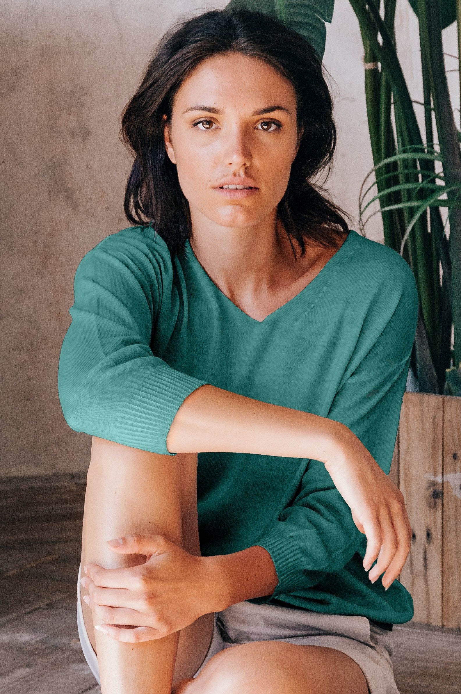 Egg Shaped Cotton Sweater - Bahama - Sweaters