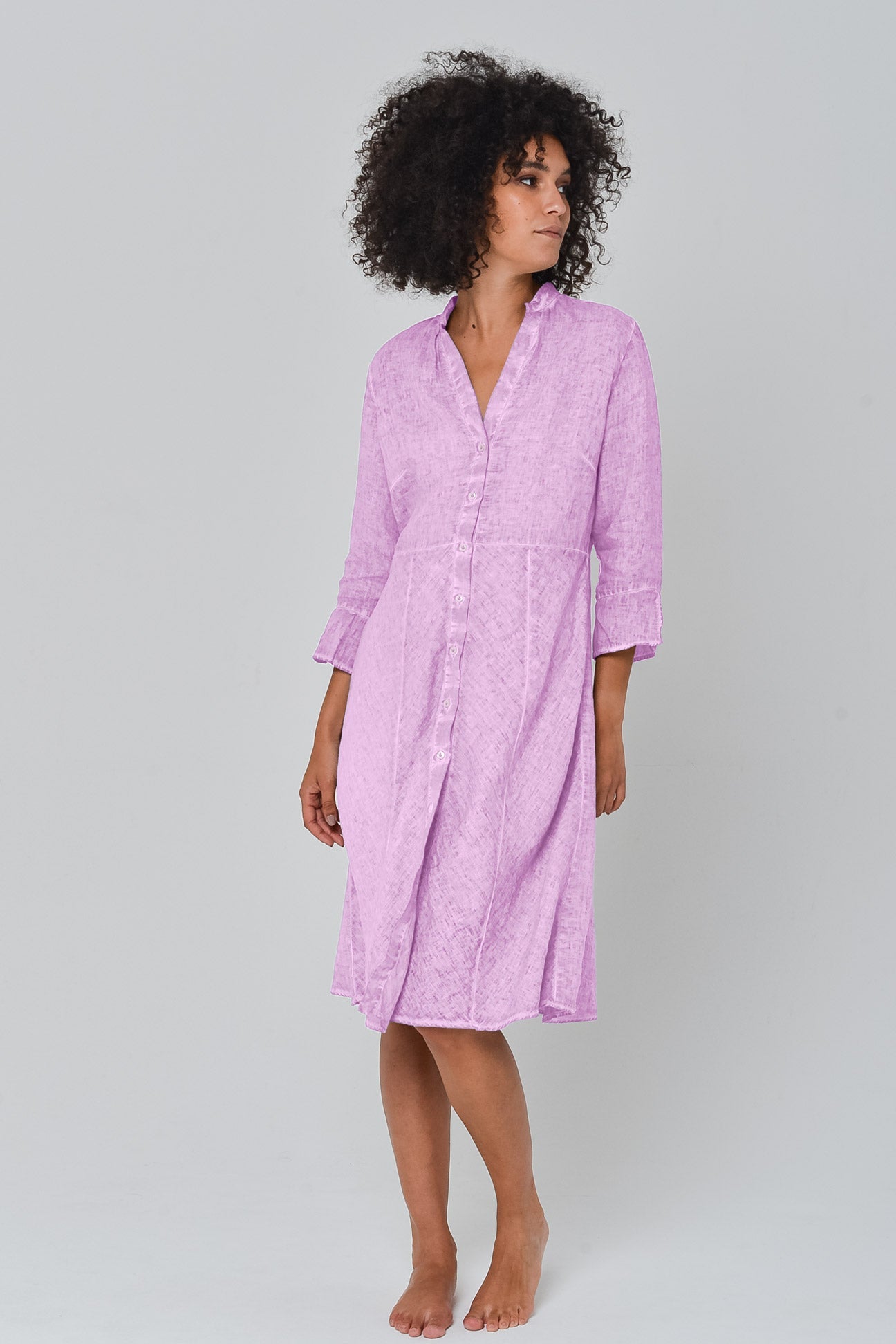 Fitted Shirtdress in Quarzo