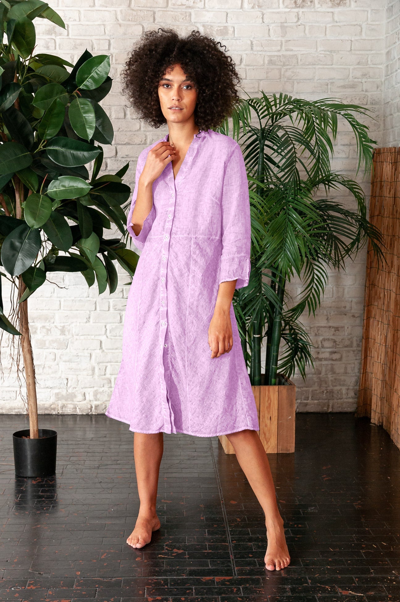 Fitted Shirtdress in Quarzo