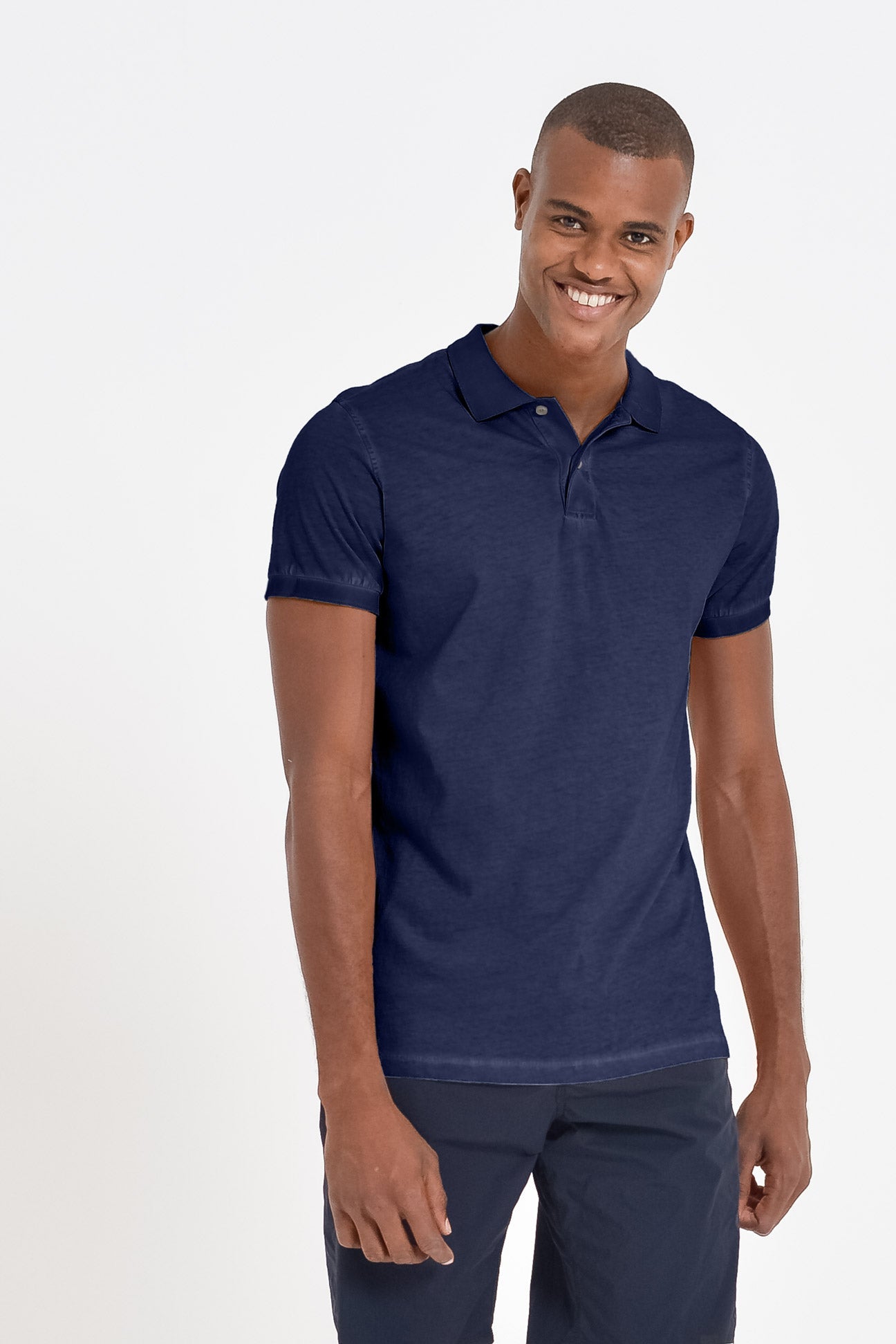 Jersey Polo Shirt - Navy - Polos