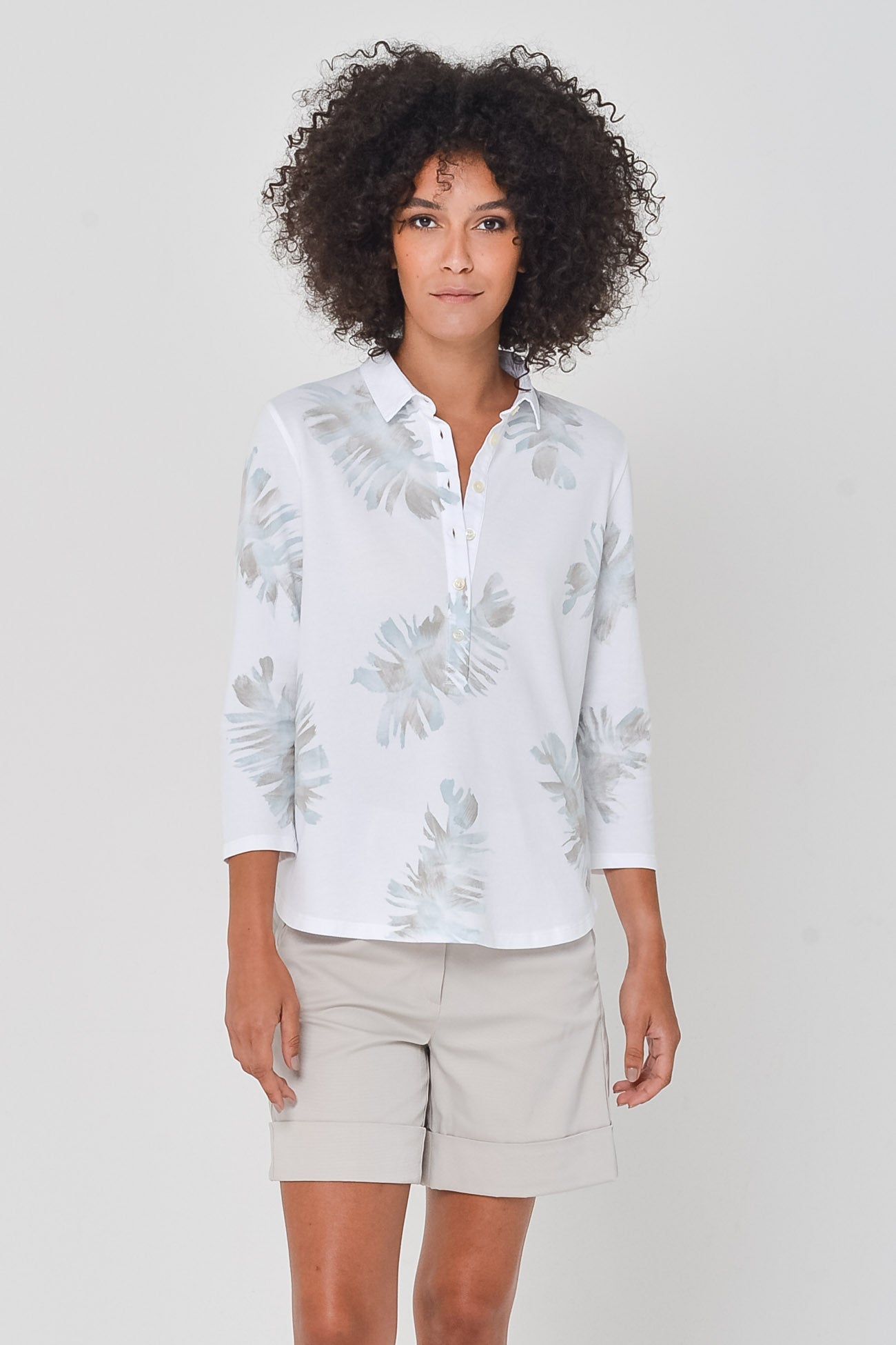 Leaf Art Pelican Polo in Shark - Polos