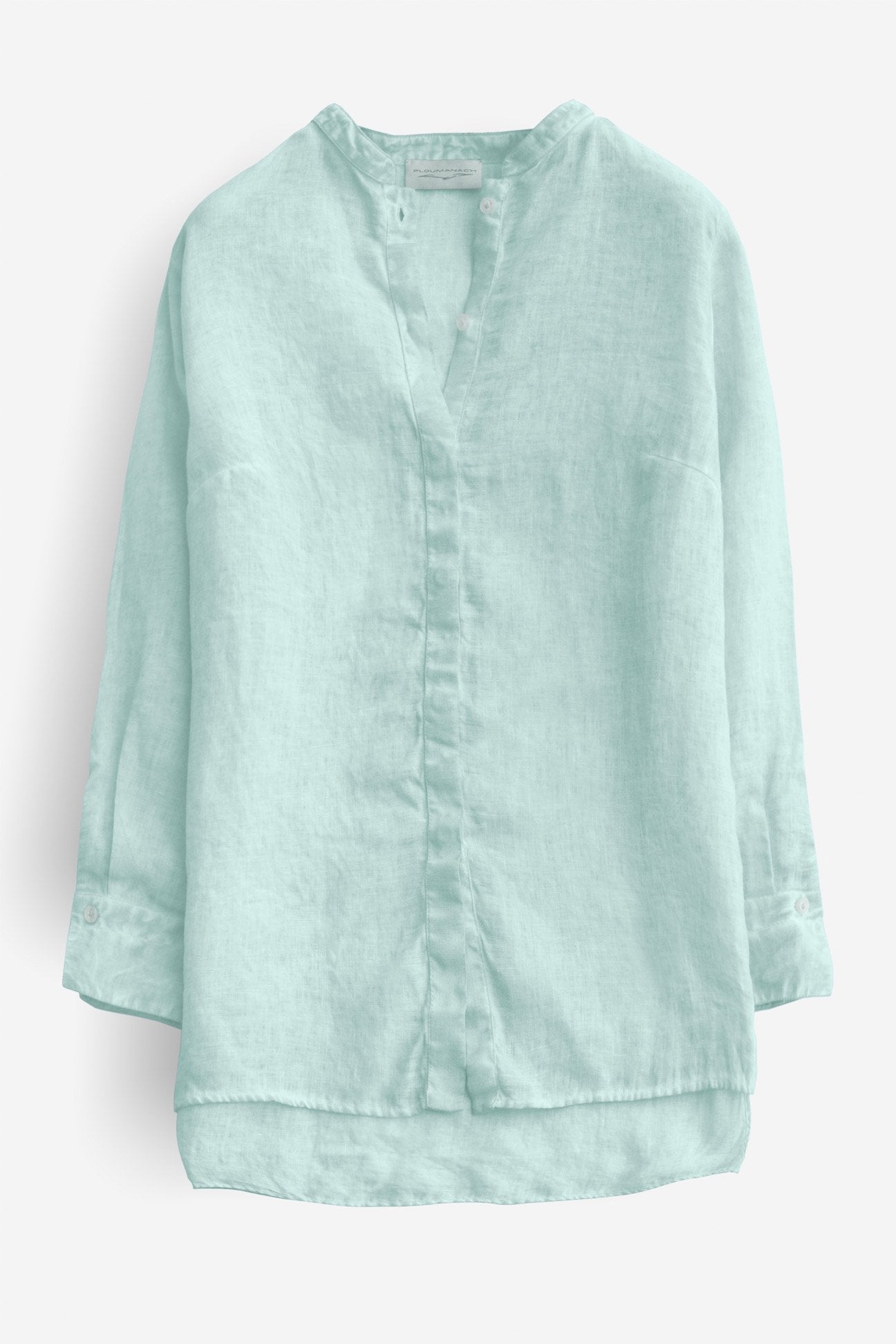 Linen Banded Collar Shirt - Tahiti - Shirts