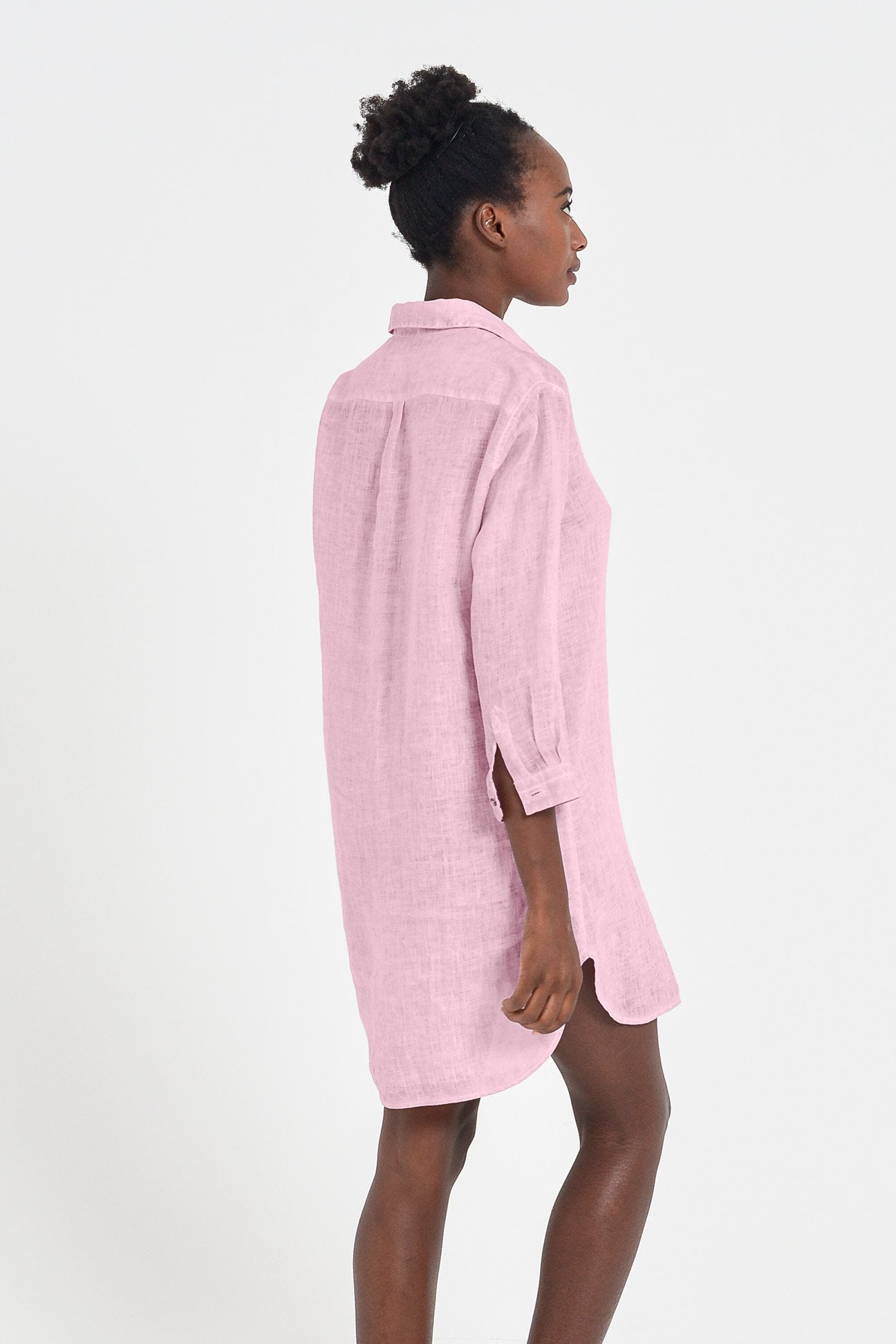 Linen Mini Shirtdress - Bali