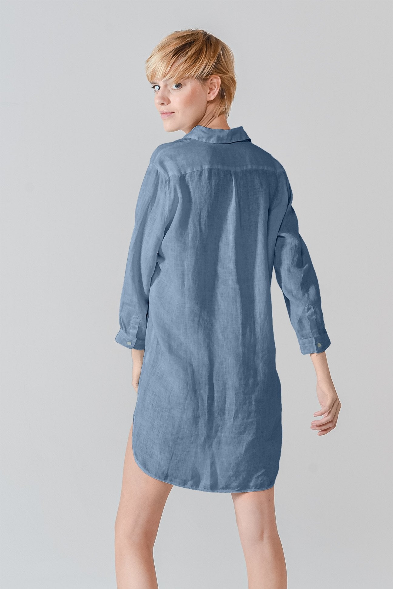 Linen Mini Shirtdress - Jeans - Shirts