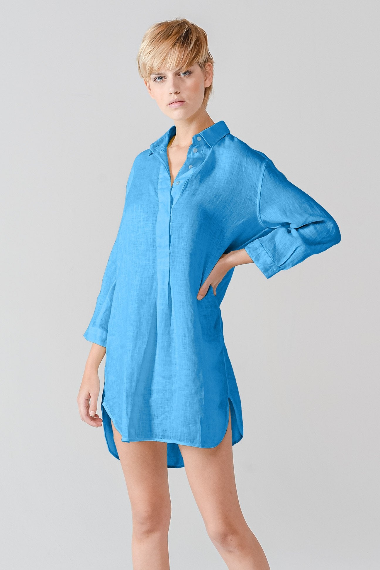 Linen Mini Shirtdress - Lavezzi - Shirts