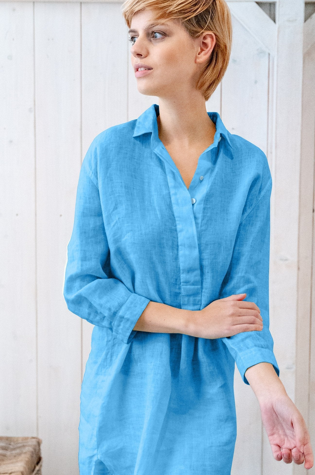 Linen Mini Shirtdress - Lavezzi - Shirts