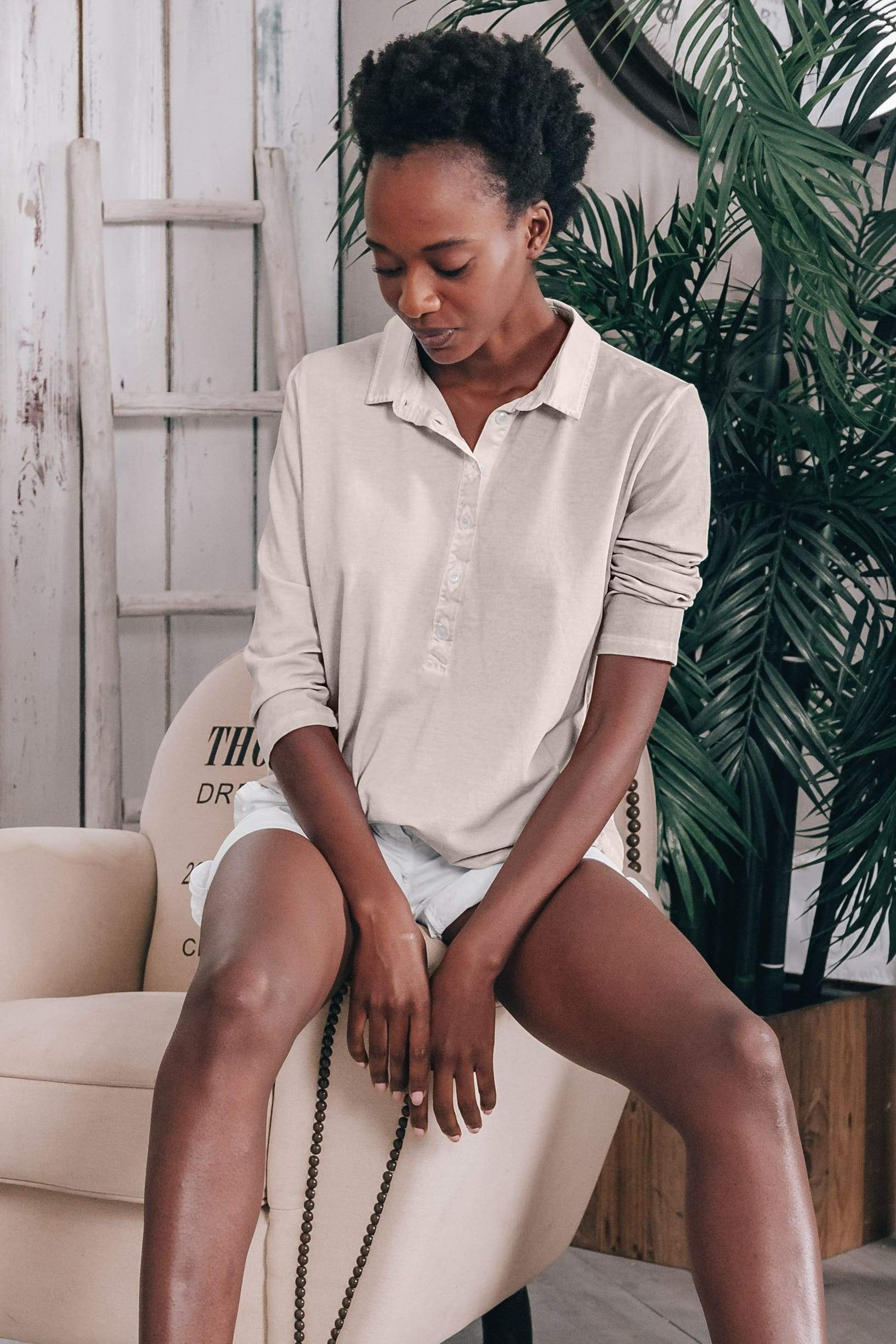 Loose Fit Polo Shirt - Canapa - Polos