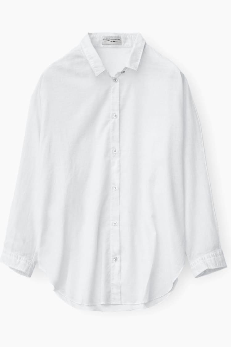 Loose Fit Stretch Poplin Blouse