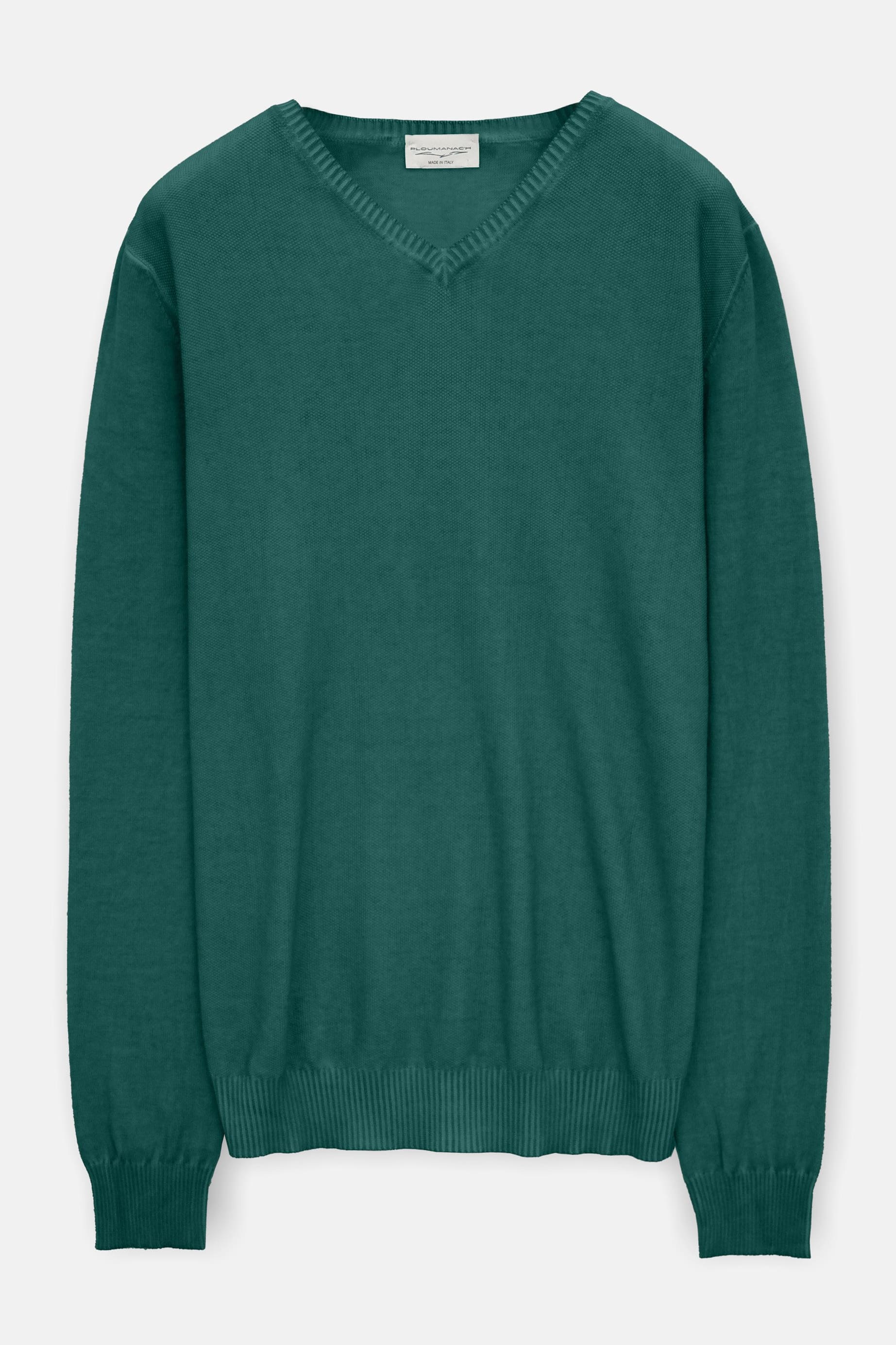 Micro Waffle V-Neck Sweater - Lagoon - Sweaters