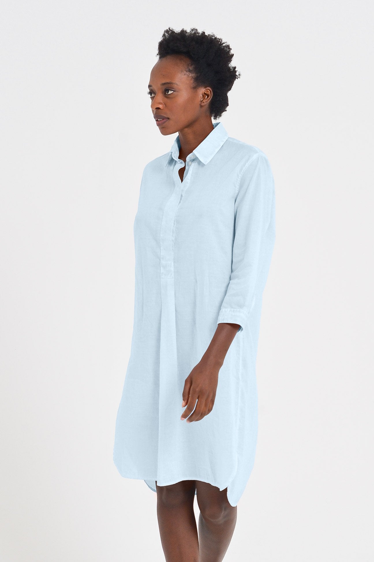 Midi Length Voile Tunic - Anice - Shirtdress