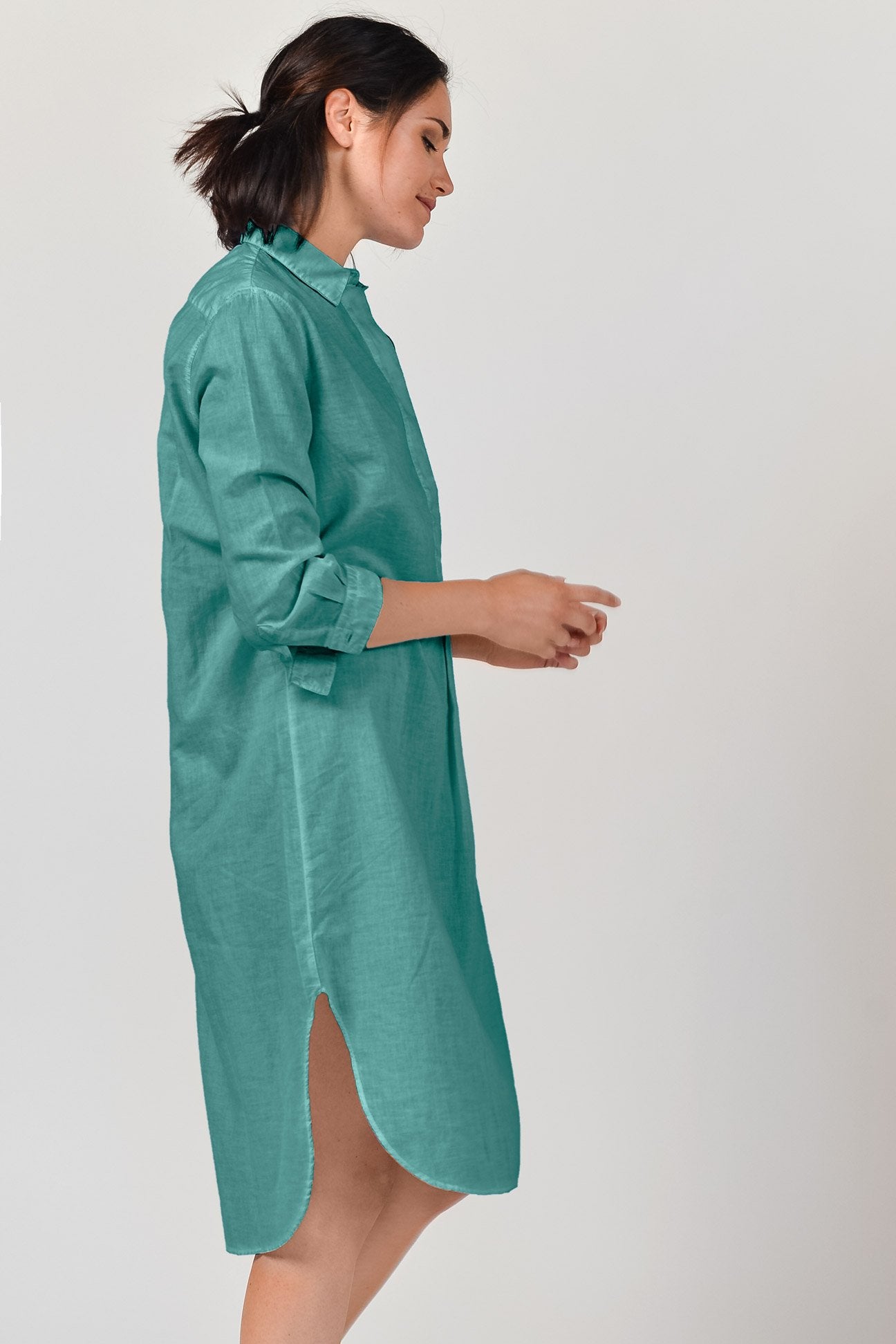 Midi Length Voile Tunic - Bahama - Shirtdress