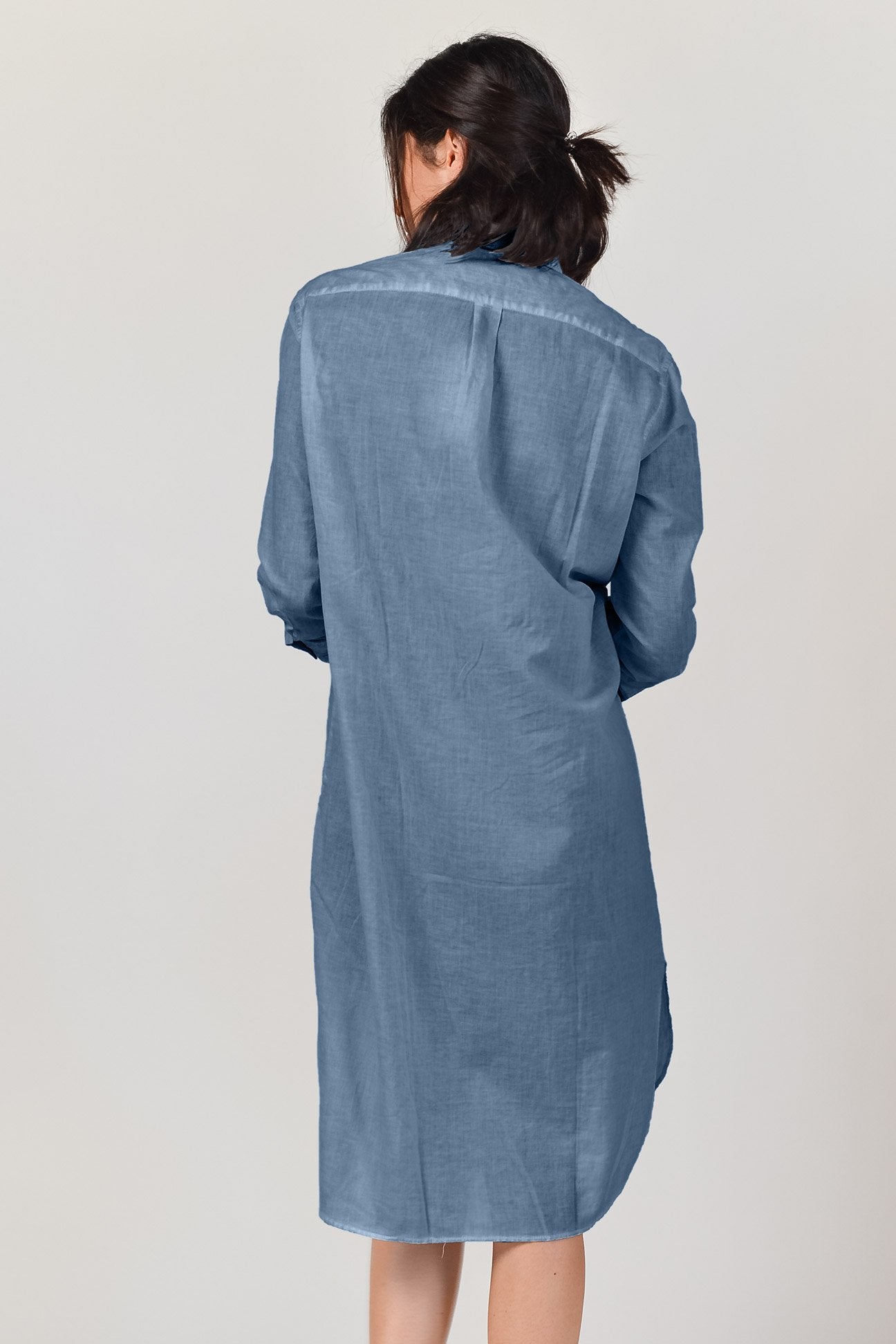 Midi Length Voile Tunic - Jeans - Shirtdress