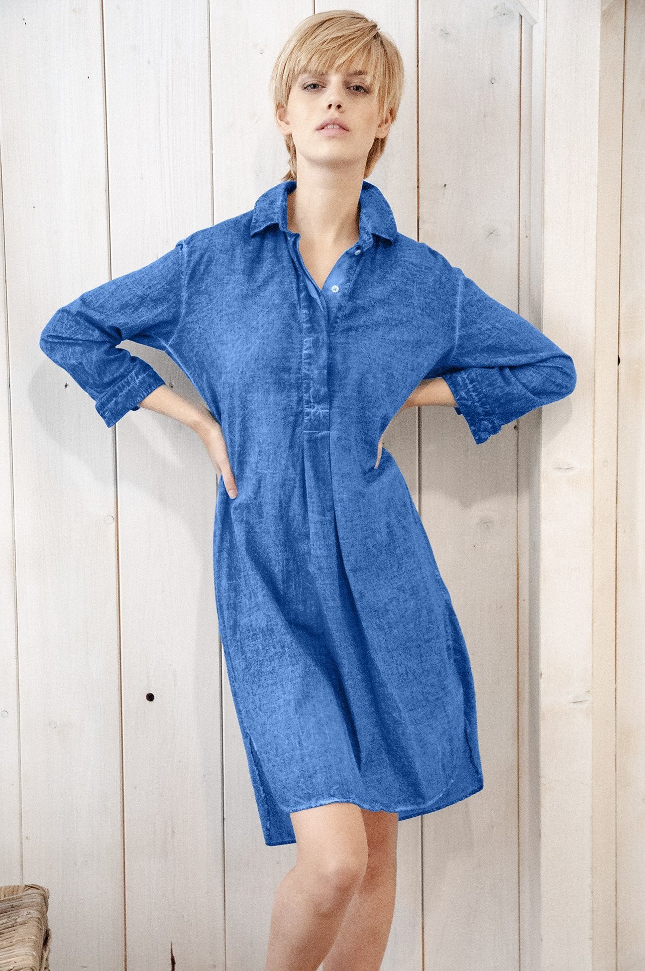 Midi Length Voile Tunic - Oceano