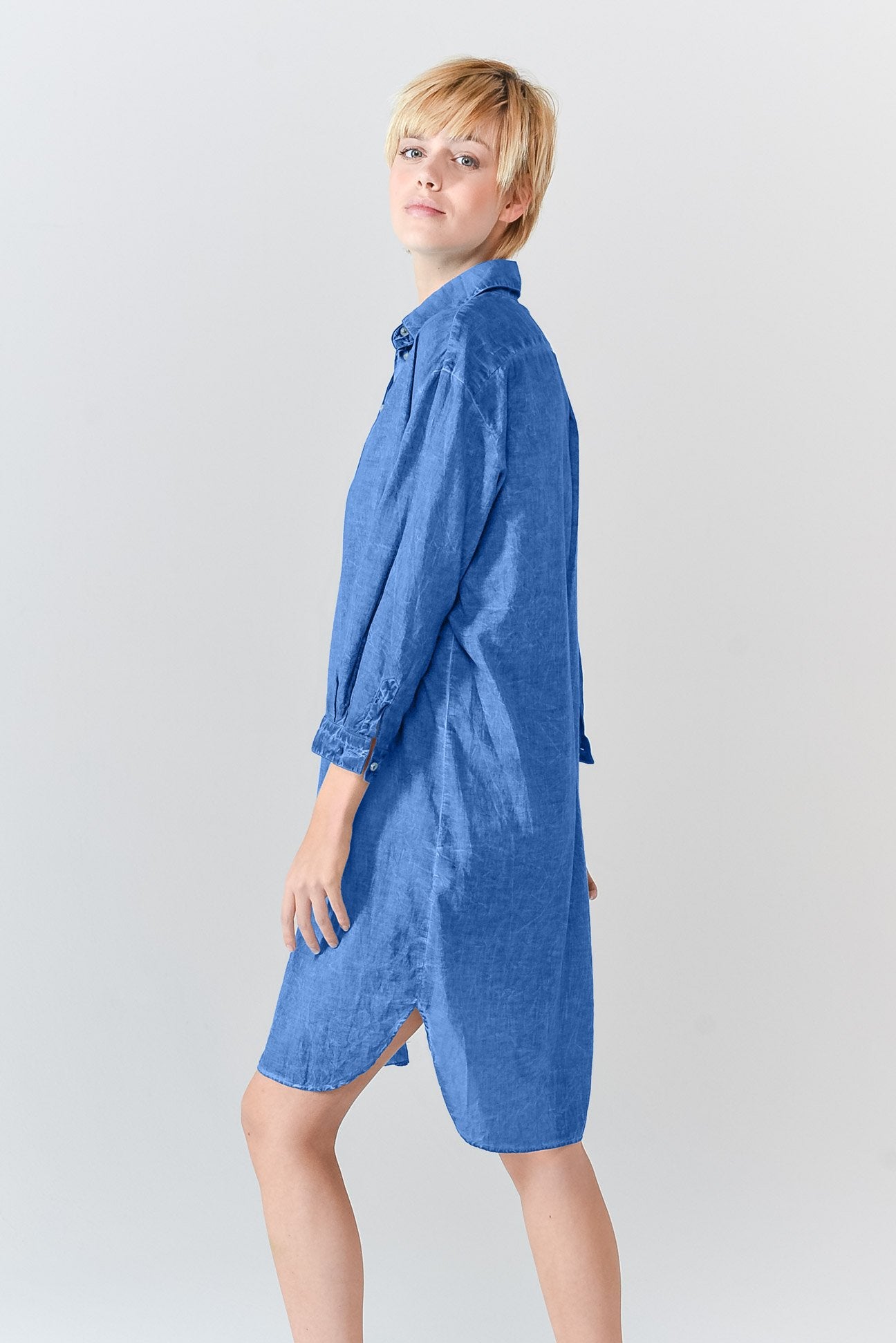 Midi Length Voile Tunic - Oceano