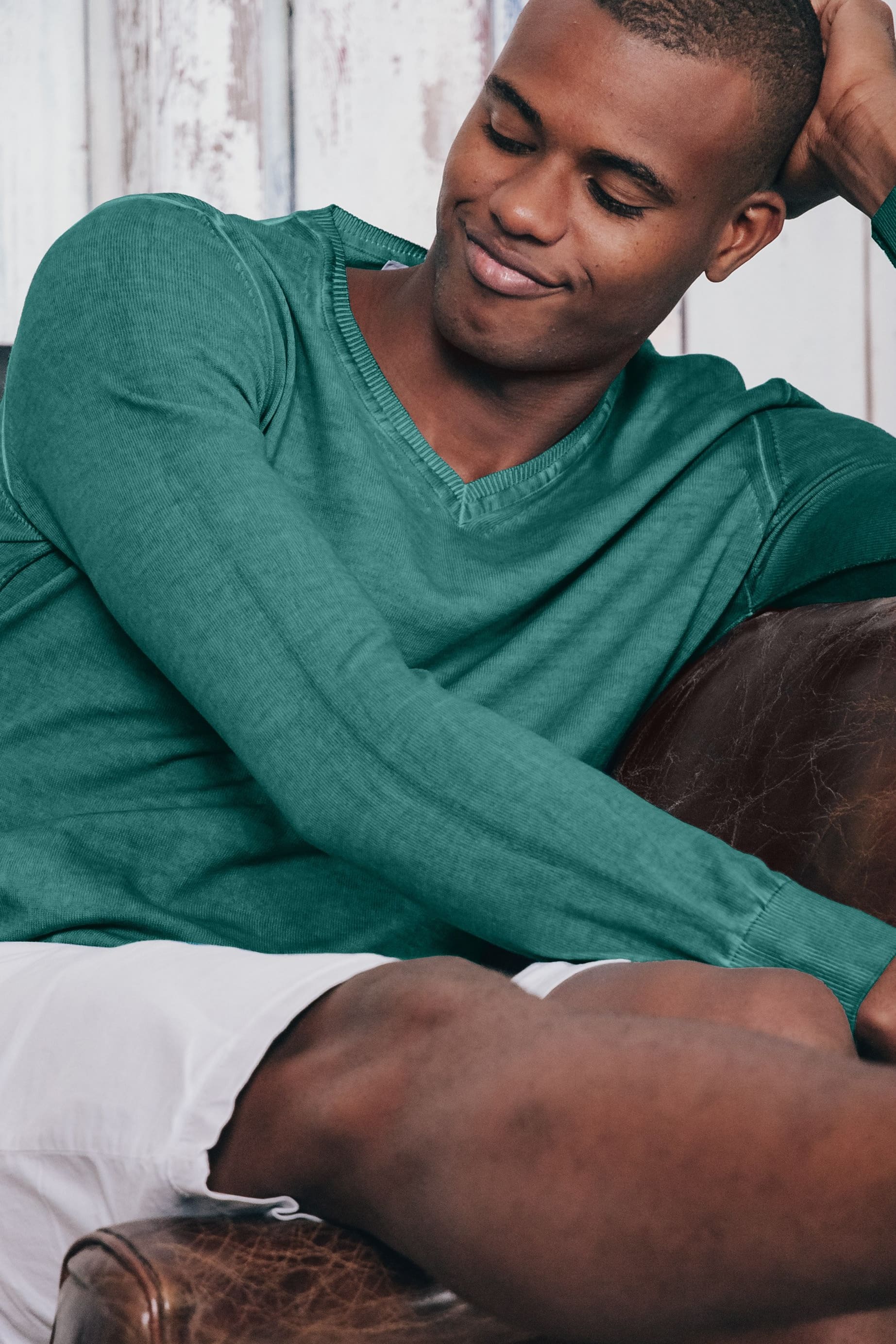 V-Neck Cotton Sweater - Bahama - Sweaters