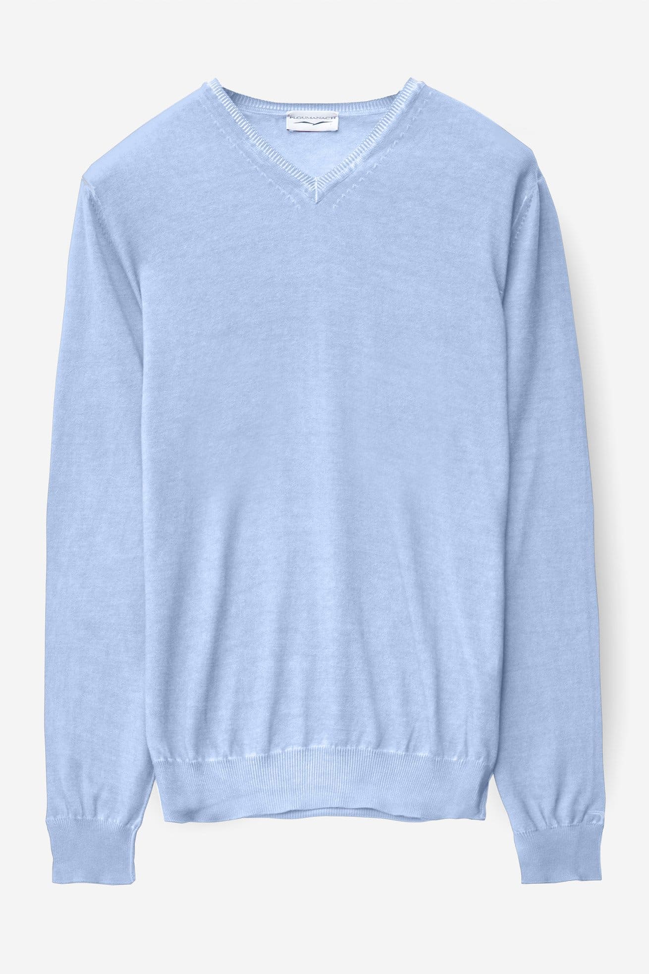 V-Neck Cotton Sweater - Cielo - Sweaters