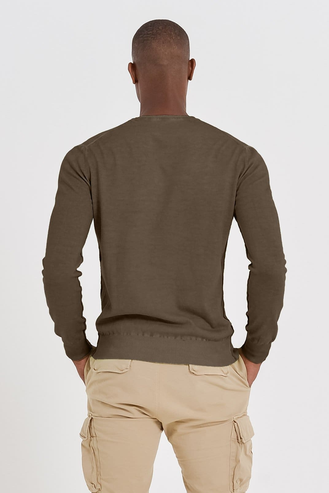 V-Neck Cotton Sweater - Cocco - Sweaters