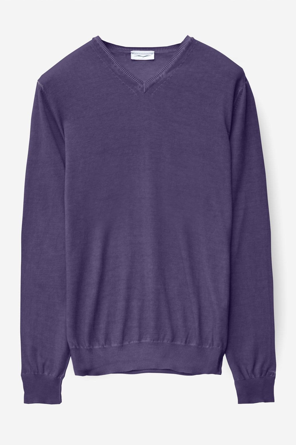 V-Neck Cotton Sweater - Mirto - Sweaters