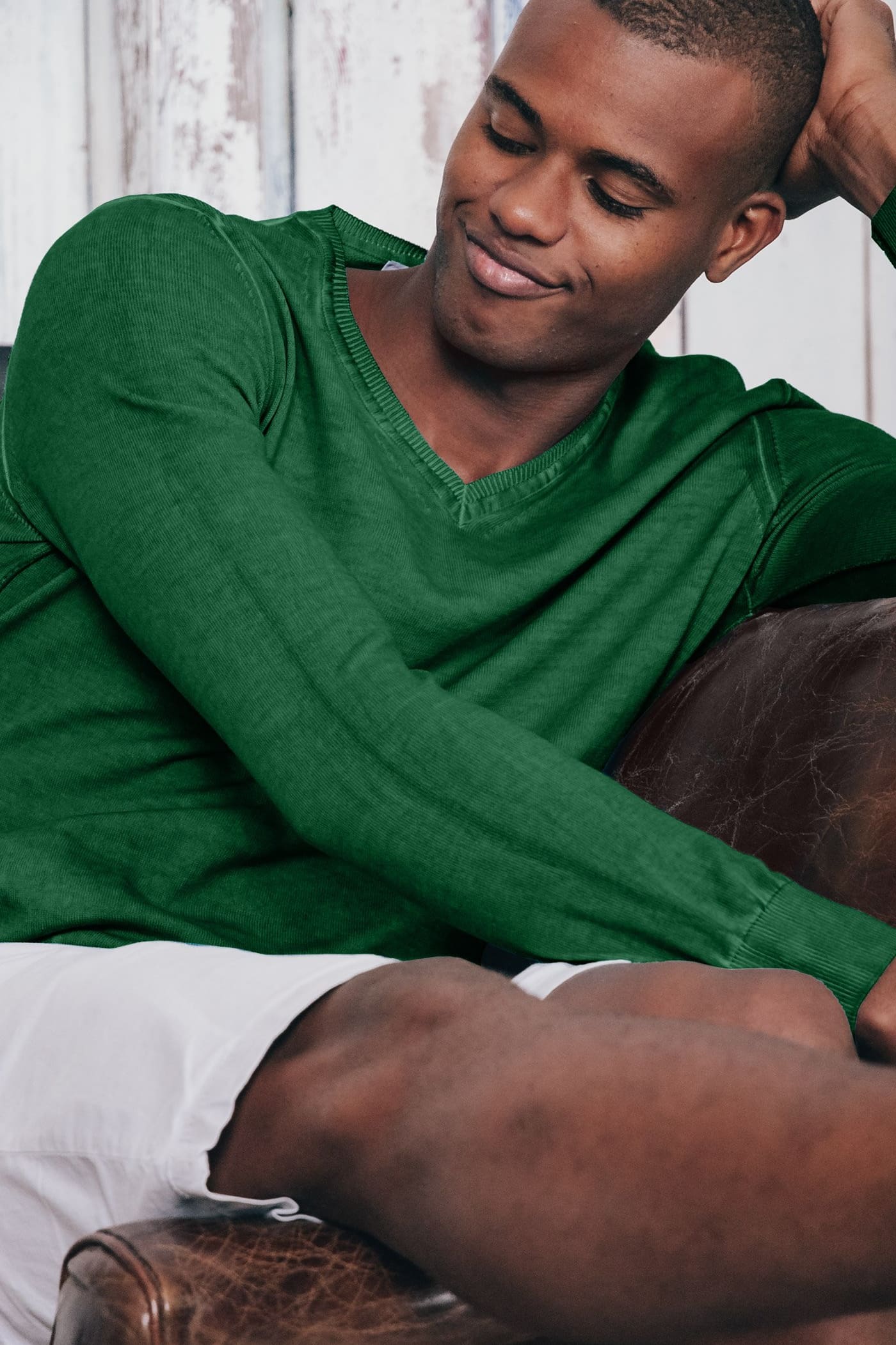 V-Neck Cotton Sweater - Pineta - Sweaters