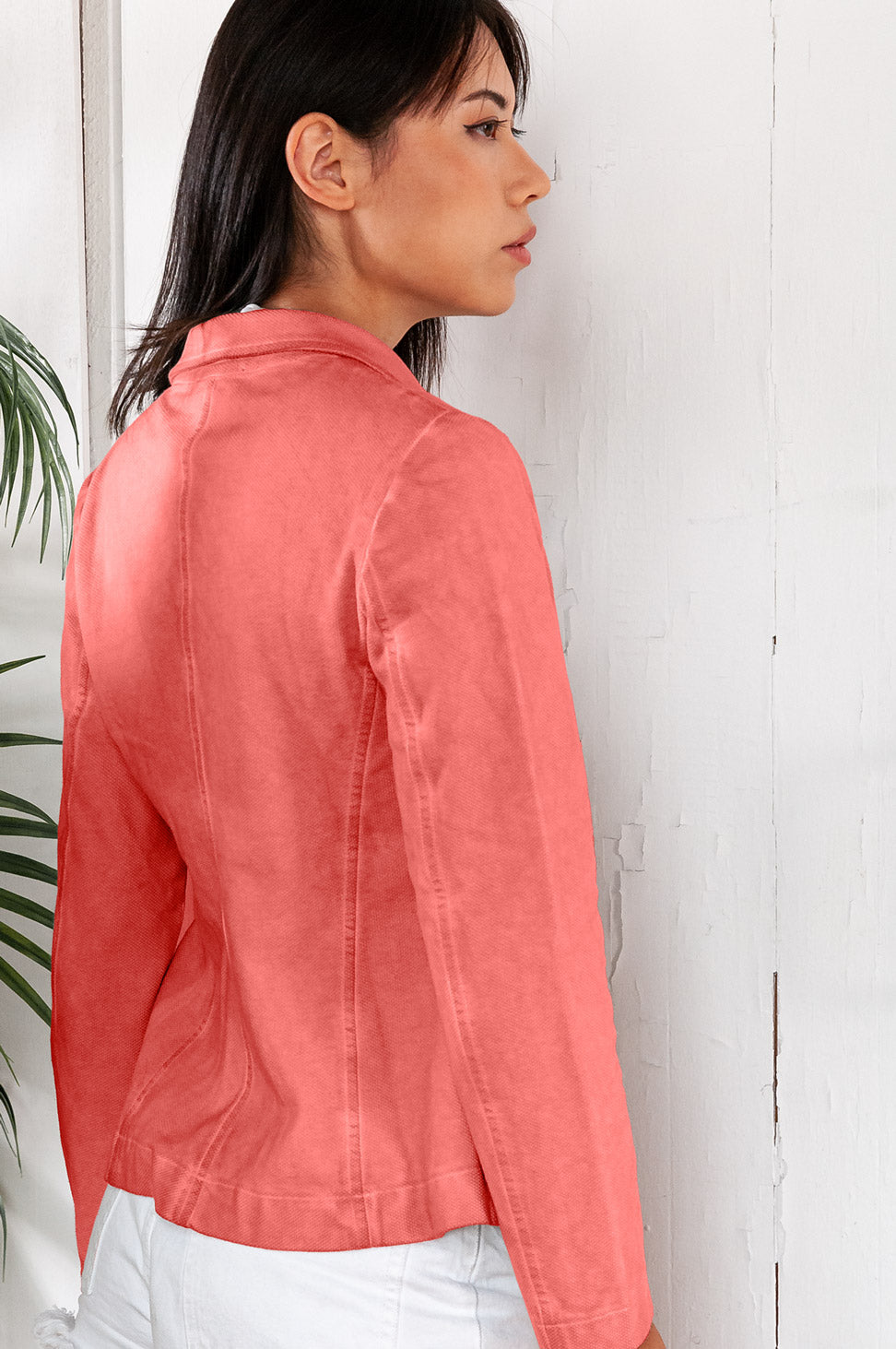 Pique Blazer Jacket - Hibiscus - Jackets
