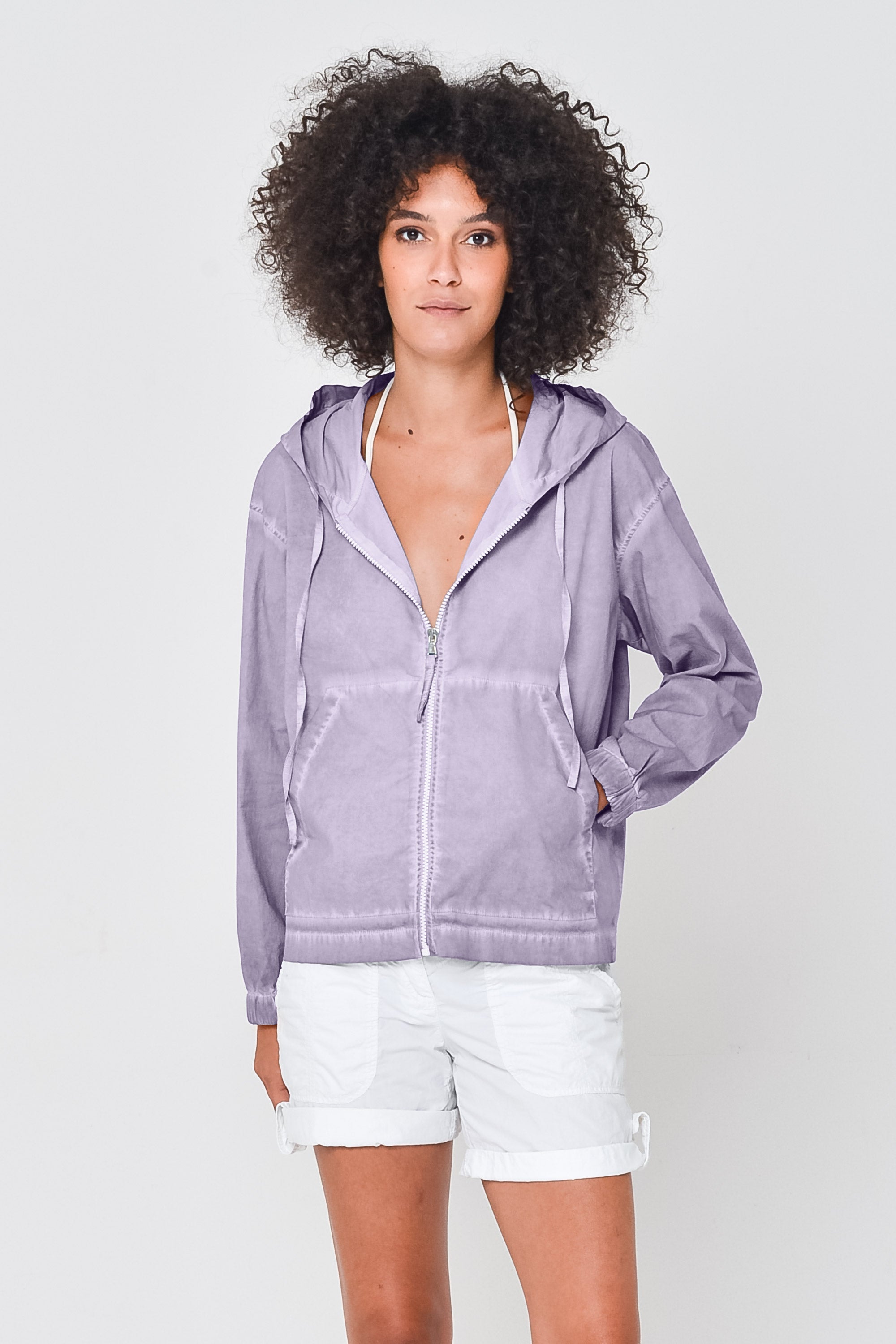 Pique Bomber Jacket - Mauve - Jackets