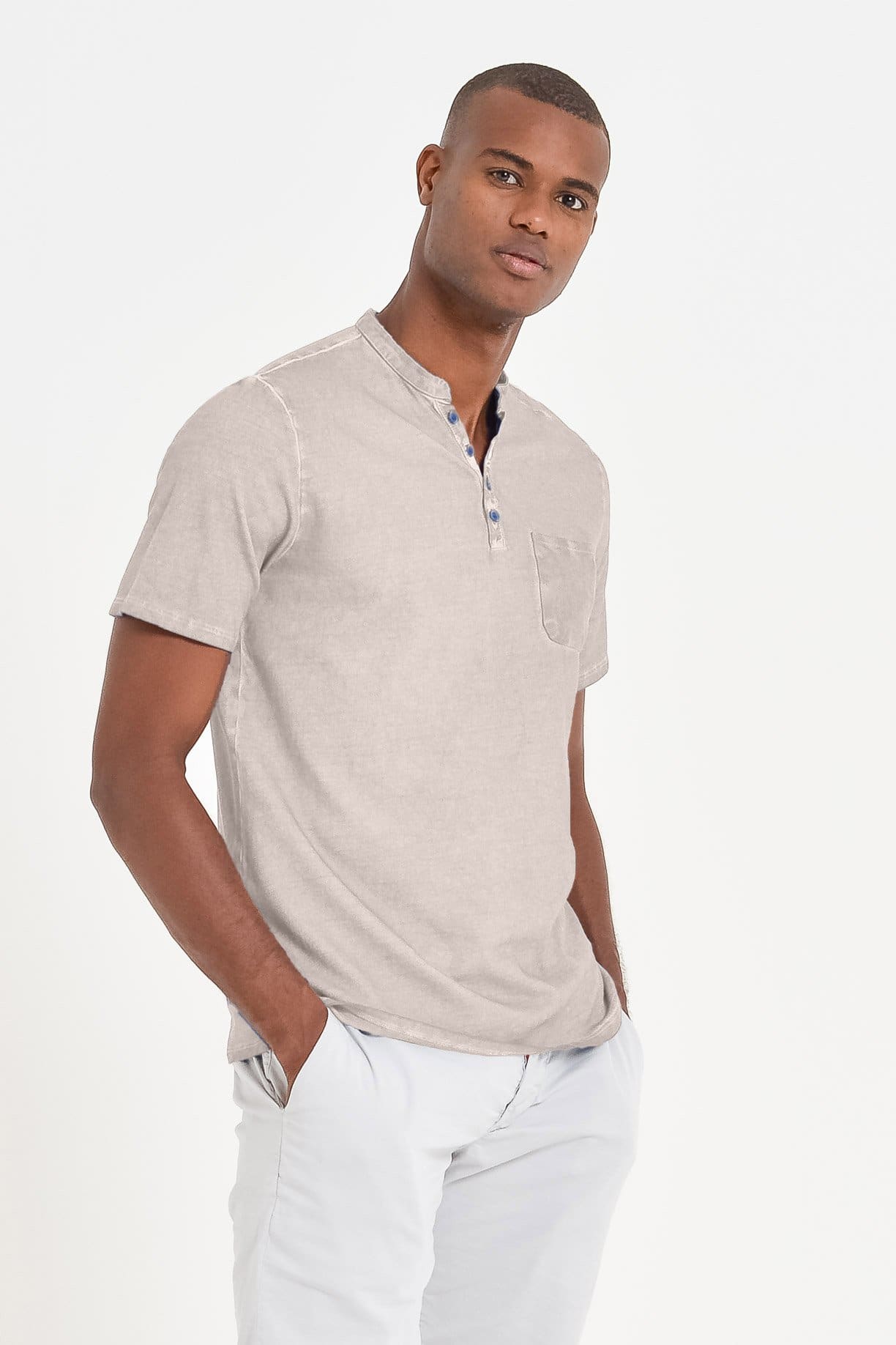 Pique Henley - Canapa - T-Shirt