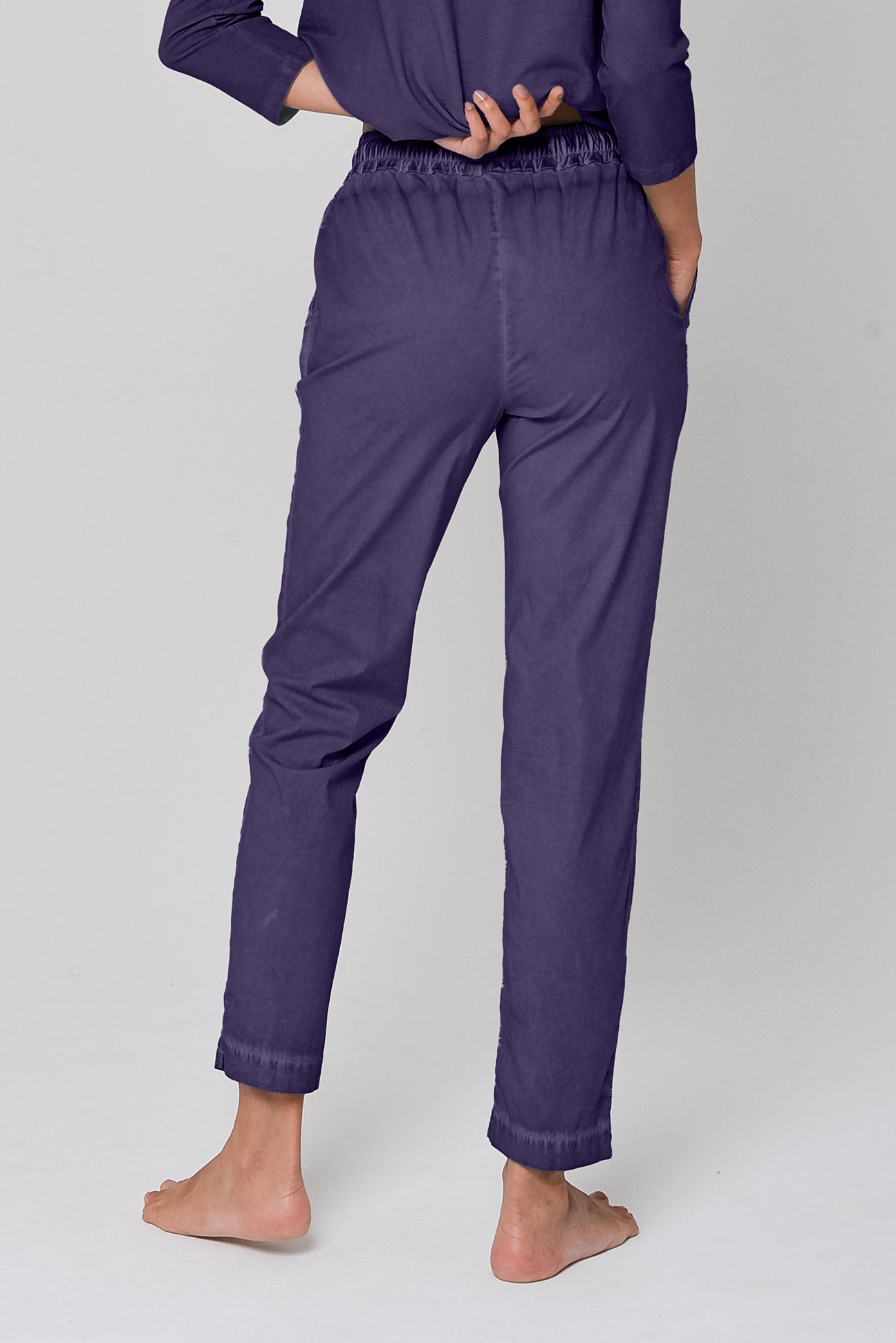 Poplin Slacks in Mirto - Pants