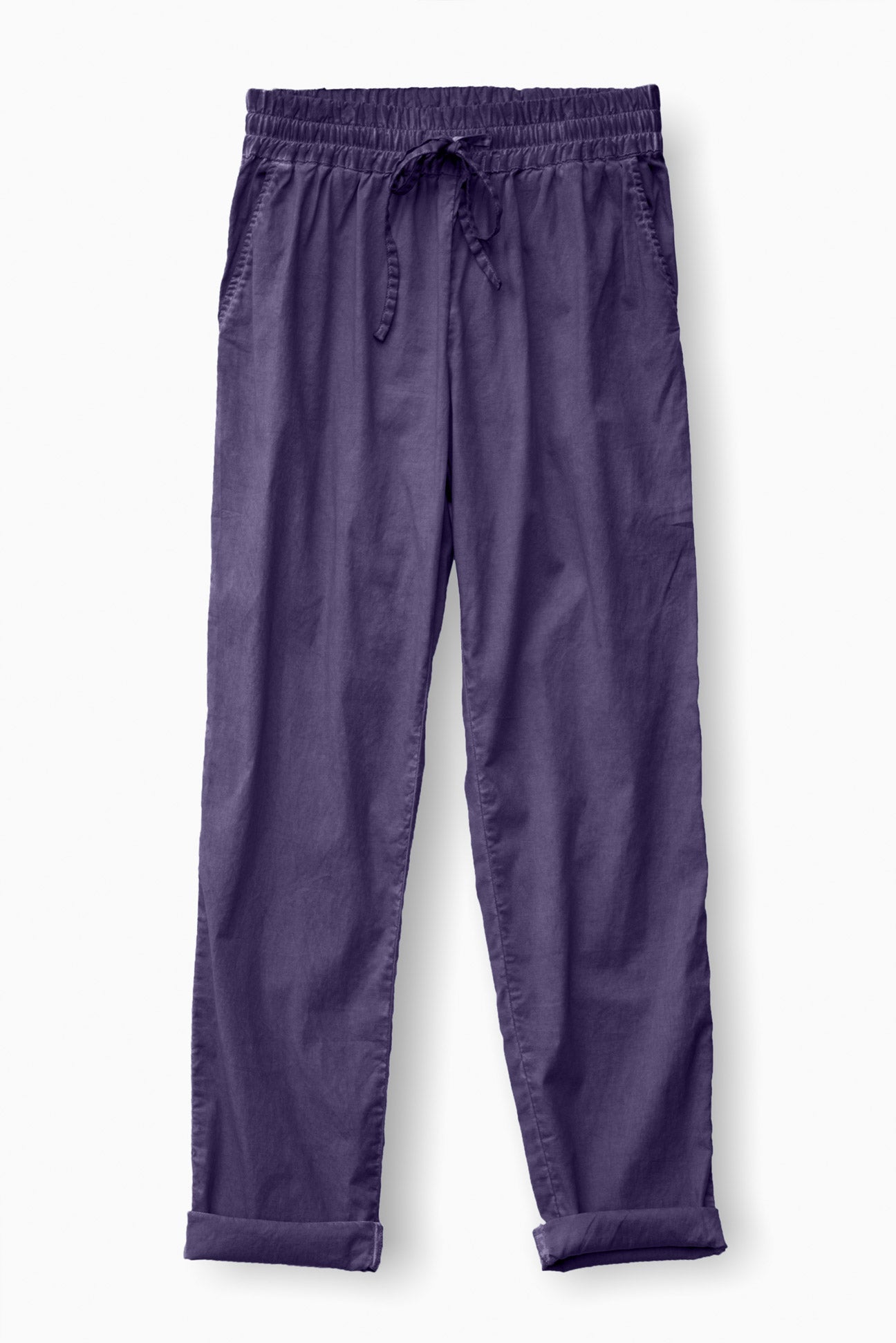 Poplin Slacks in Mirto - Pants