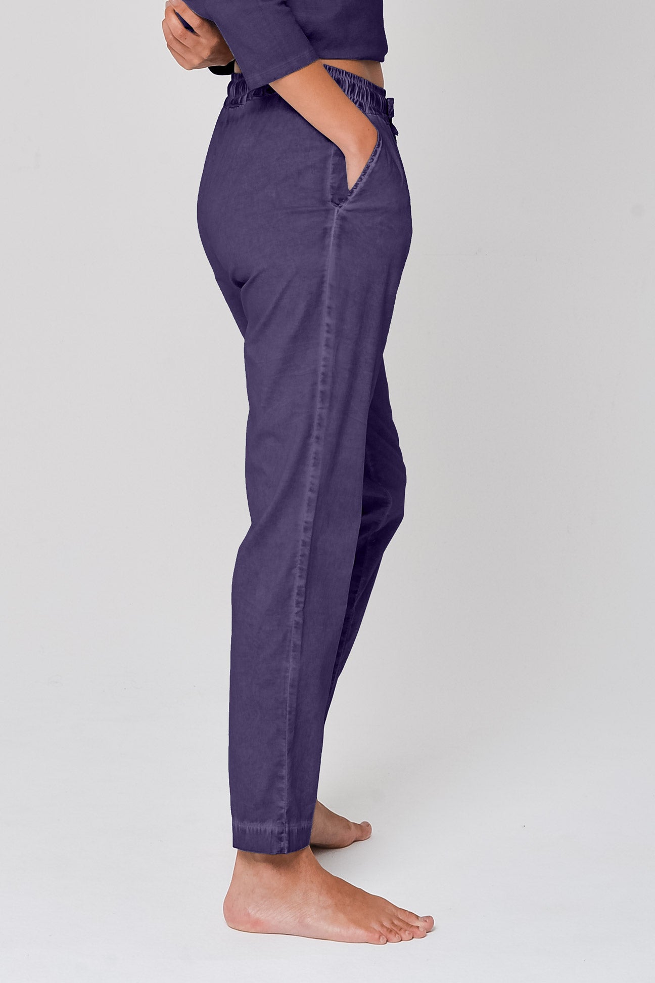 Poplin Slacks in Mirto - Pants