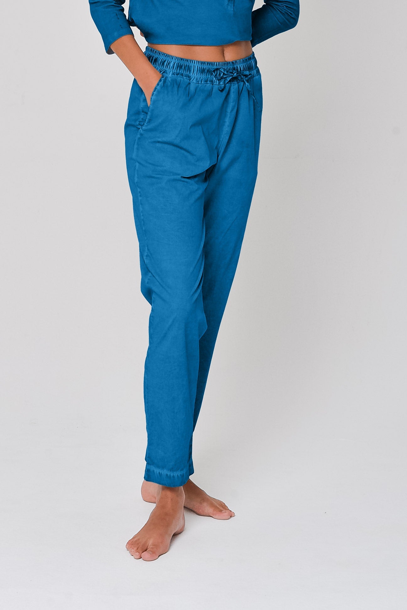 Poplin Slacks in Mistral - Pants