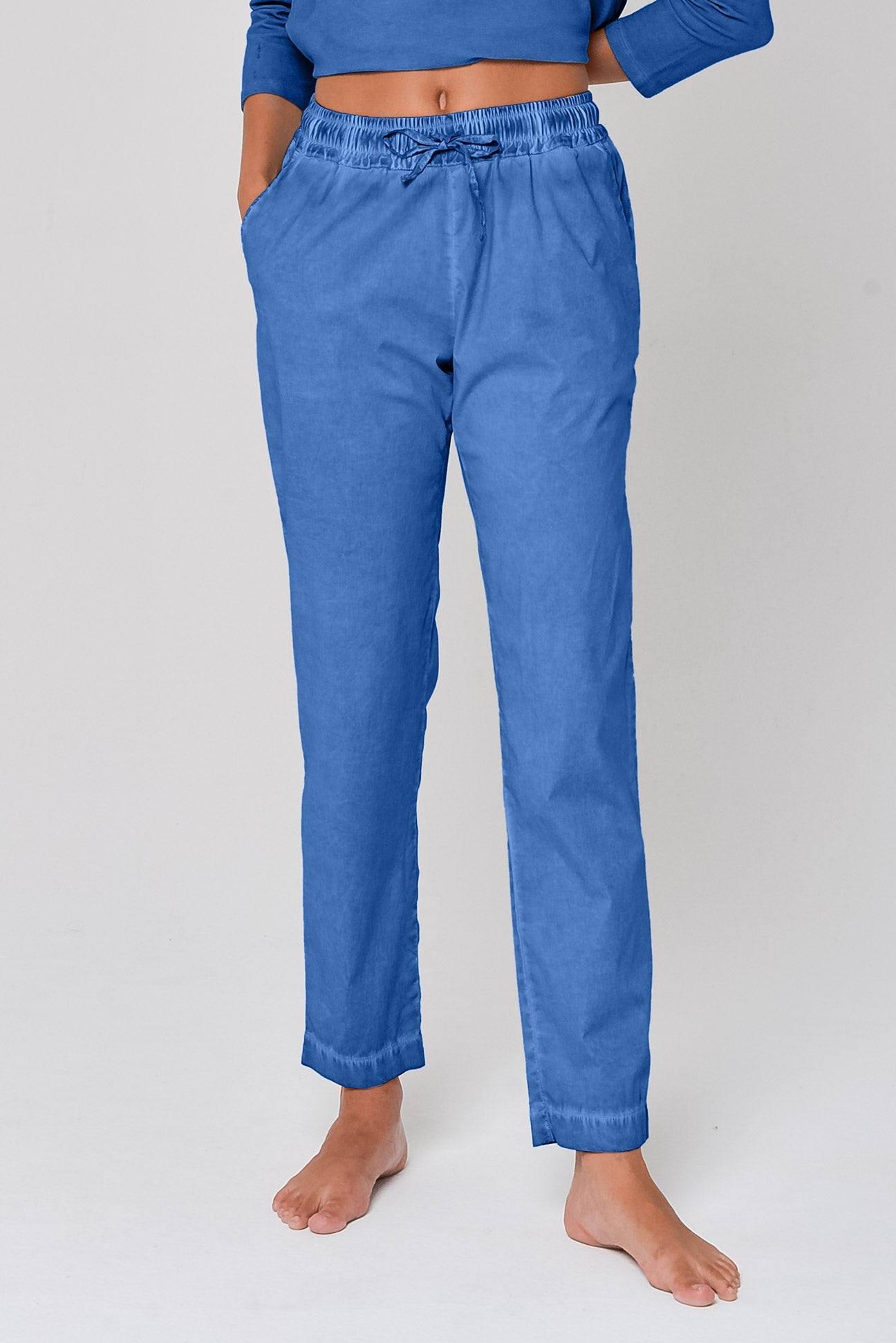 Poplin Slacks in Oceano - Pants