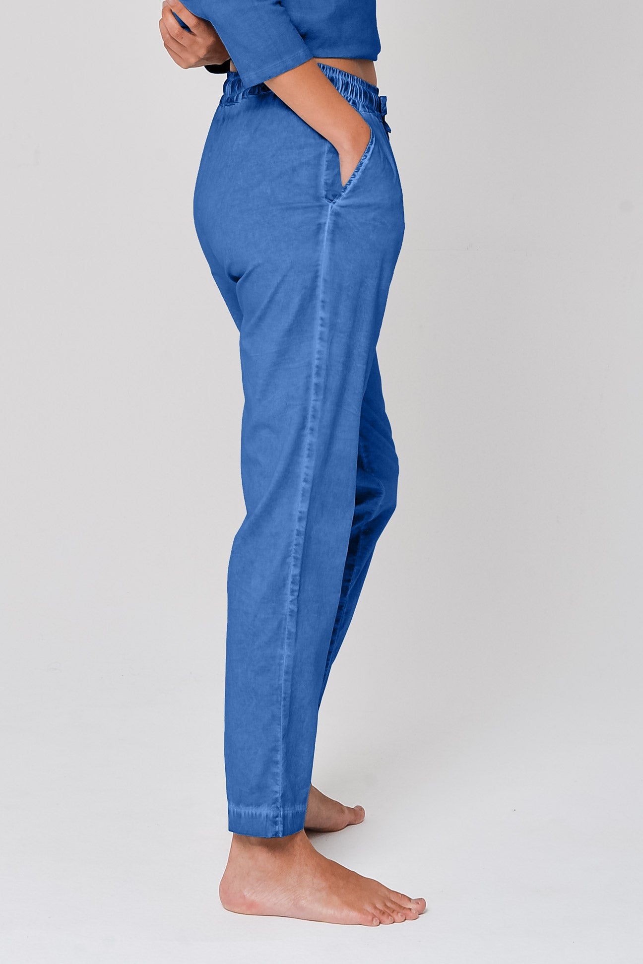 Poplin Slacks in Oceano - Pants