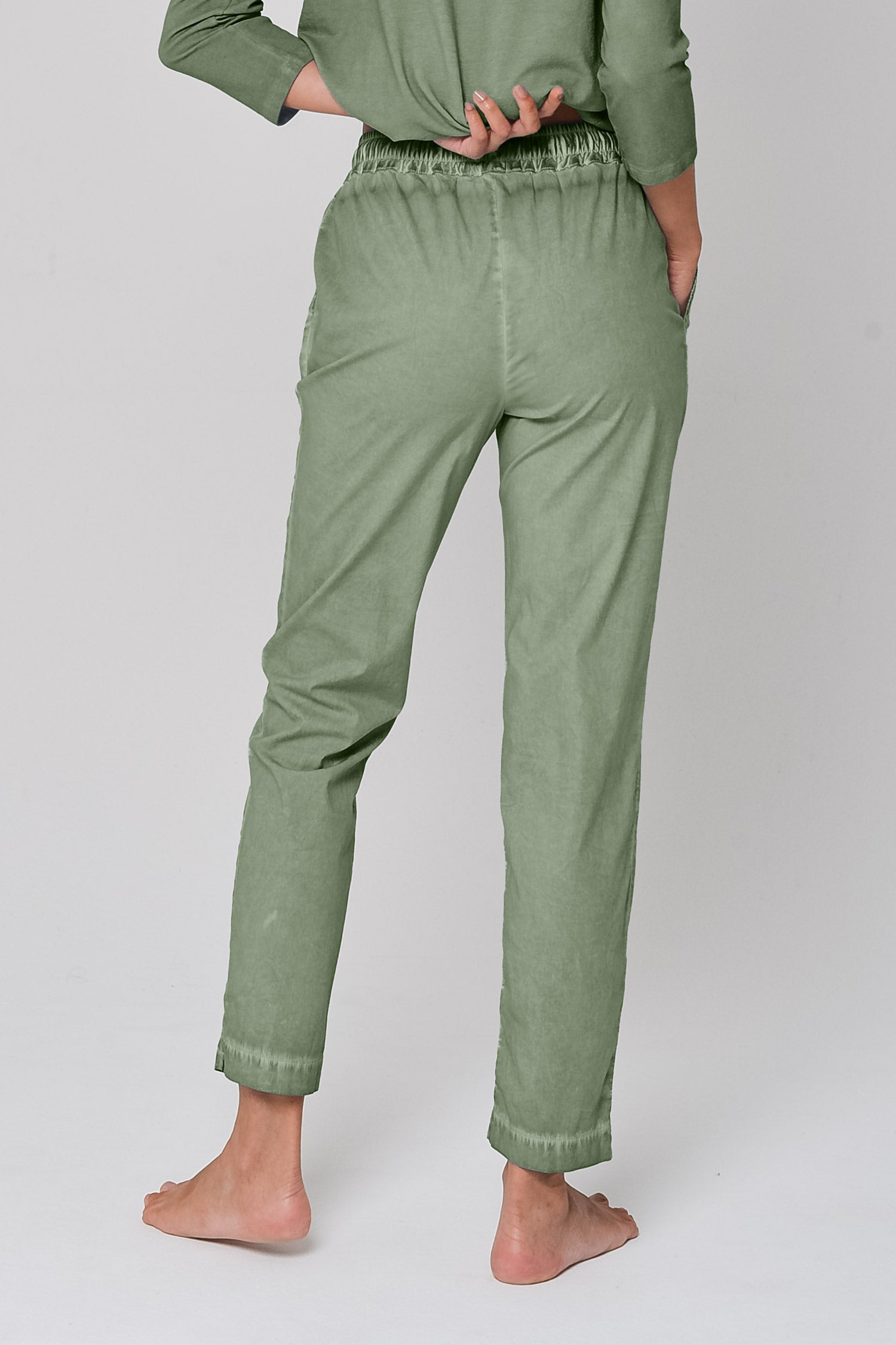 Poplin Slacks in Palm - Pants