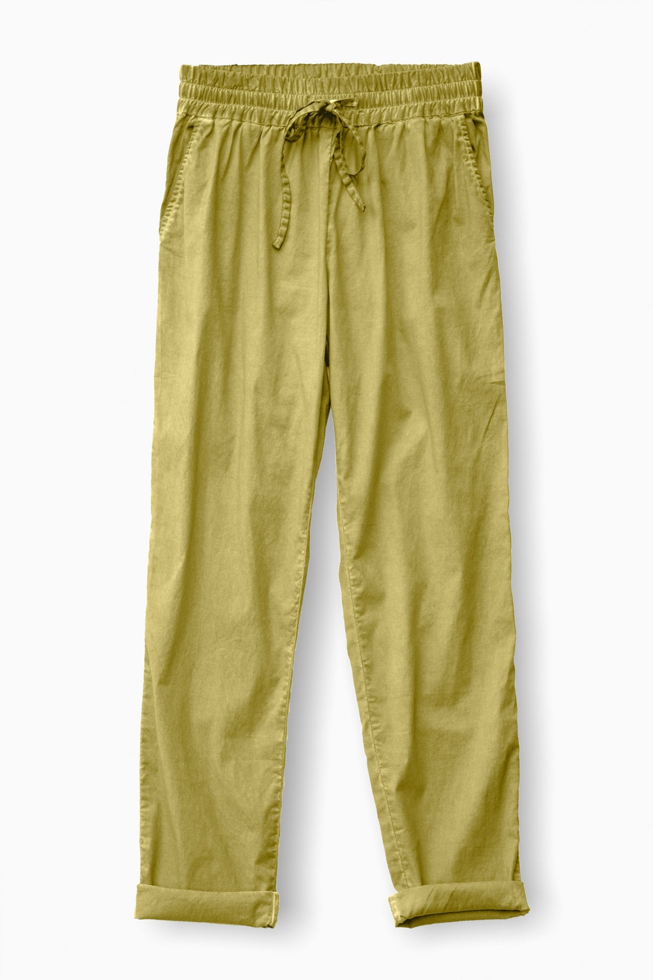 Poplin Slacks in Pistacchio - Pants