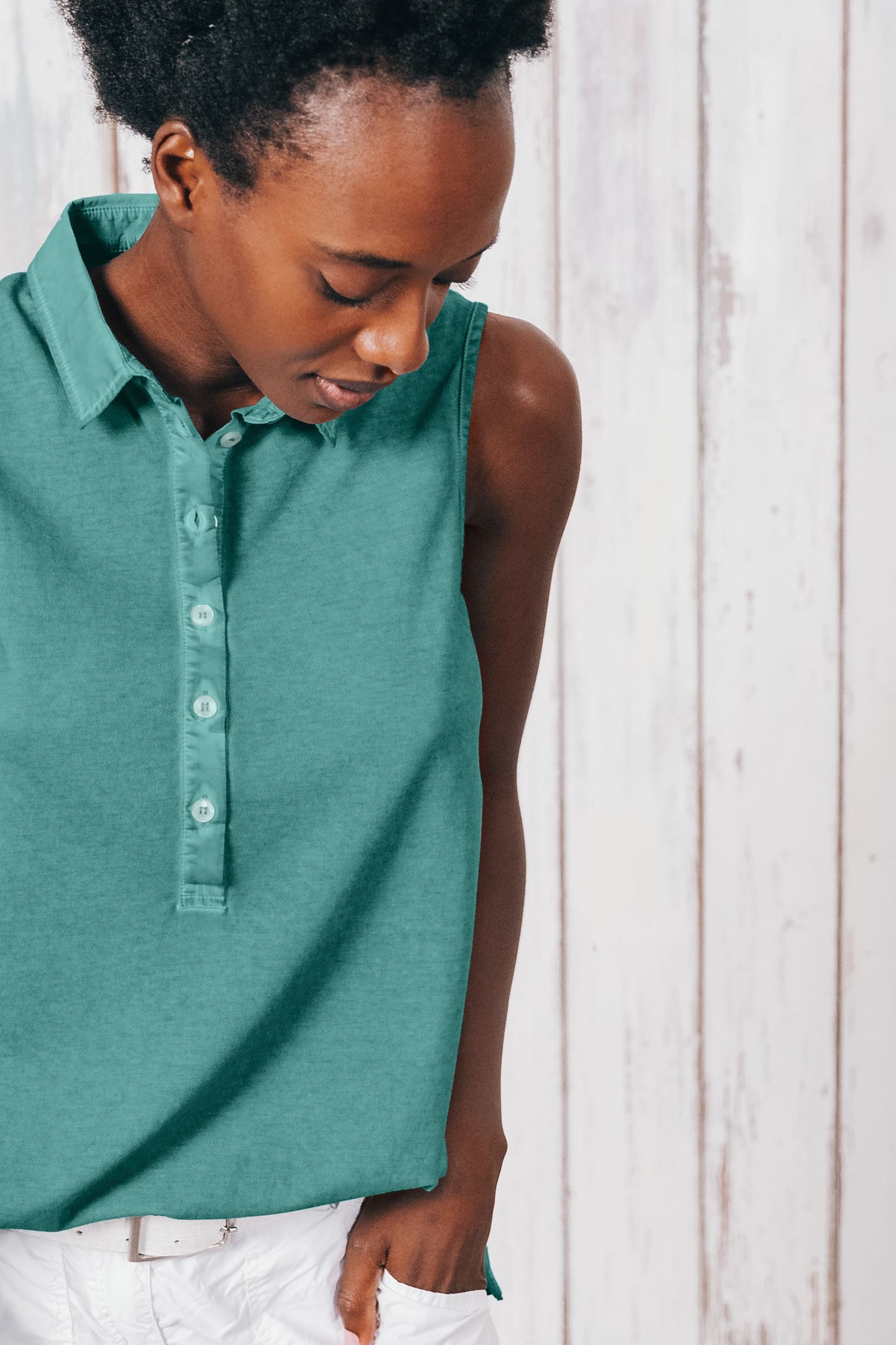 Sleeveless Pique Polo Shirt - Bahama - Polos