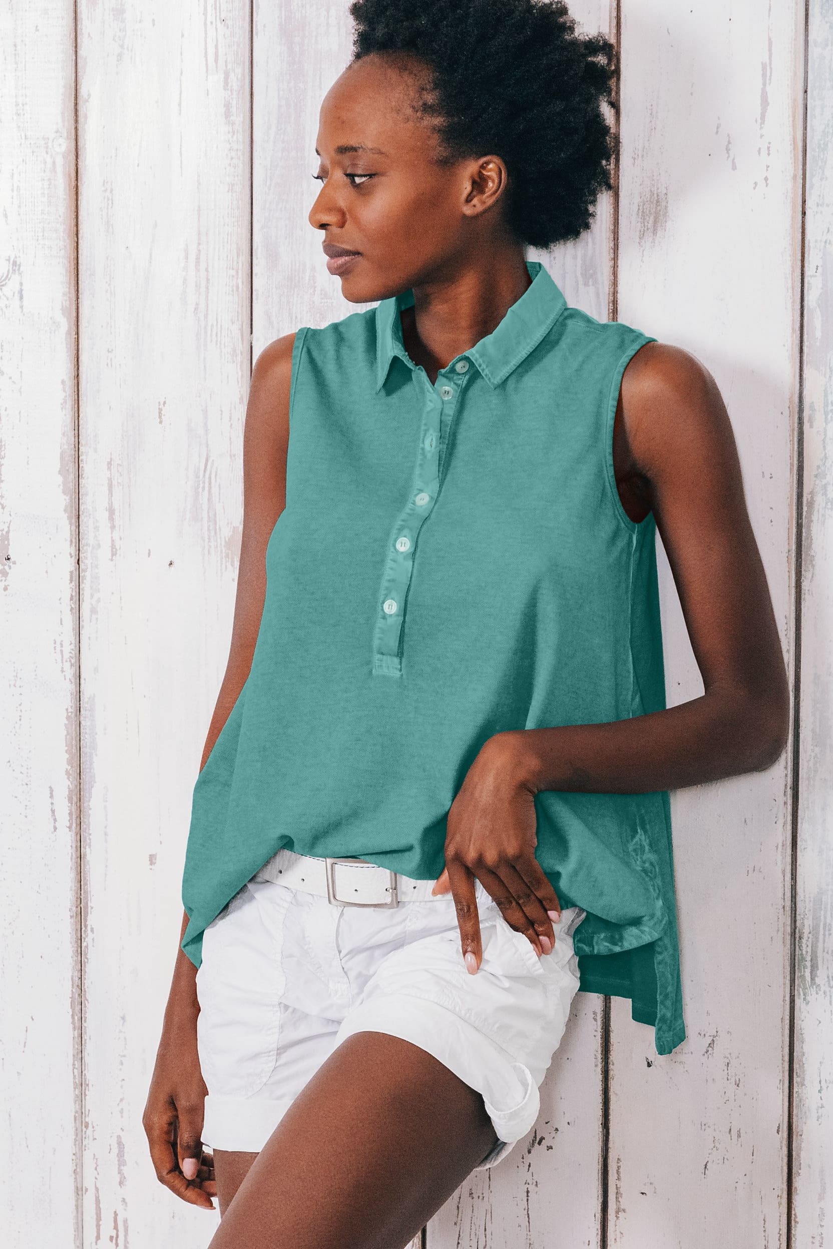 Sleeveless Pique Polo Shirt - Bahama - Polos