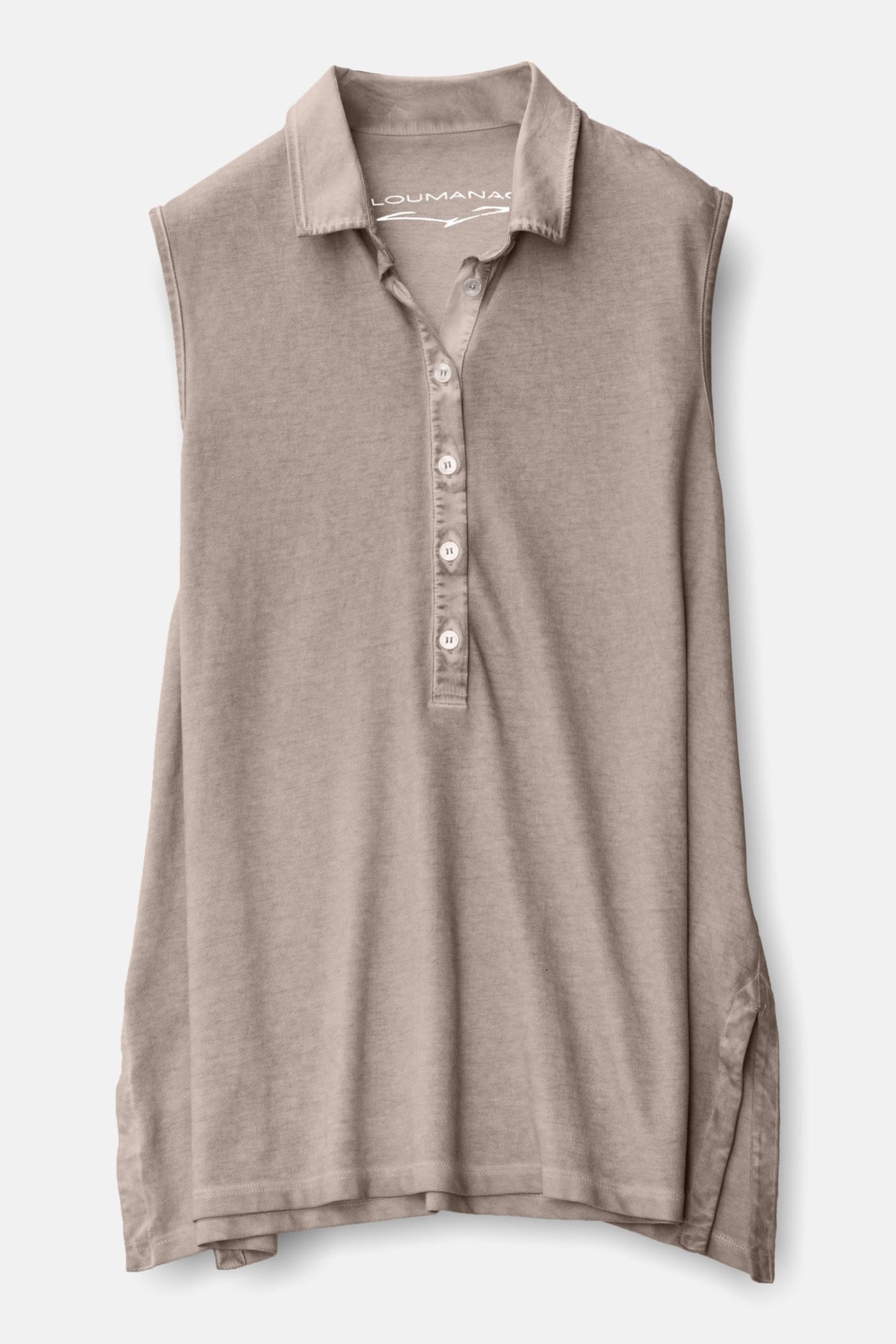 Sleeveless Pique Polo Shirt - Corda - Polos