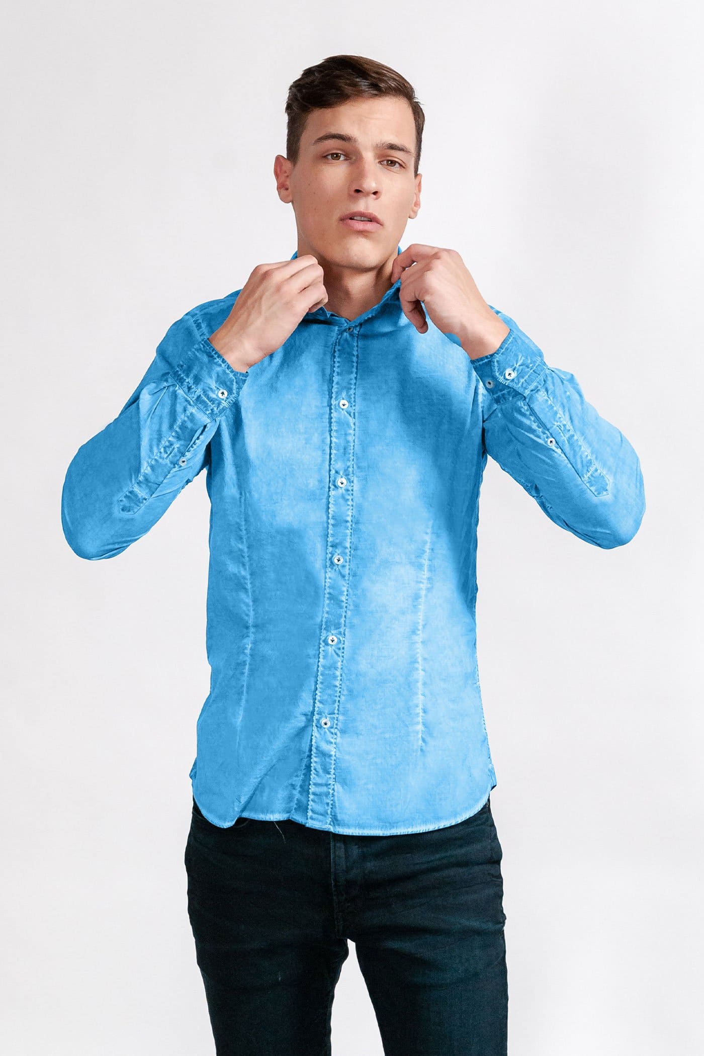 Slim-Fit Stretch Poplin Shirt - Lavezzi - Shirts