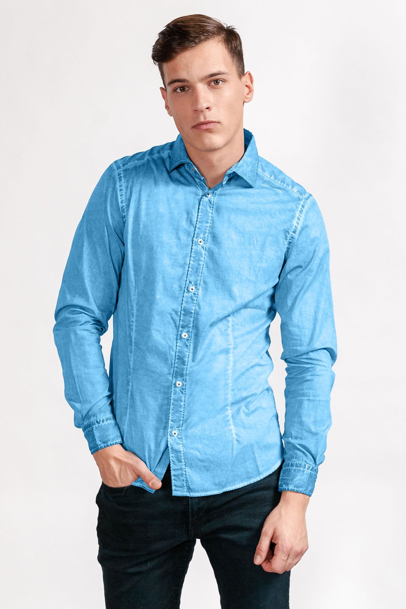 Slim-Fit Stretch Poplin Shirt - Lavezzi - Shirts