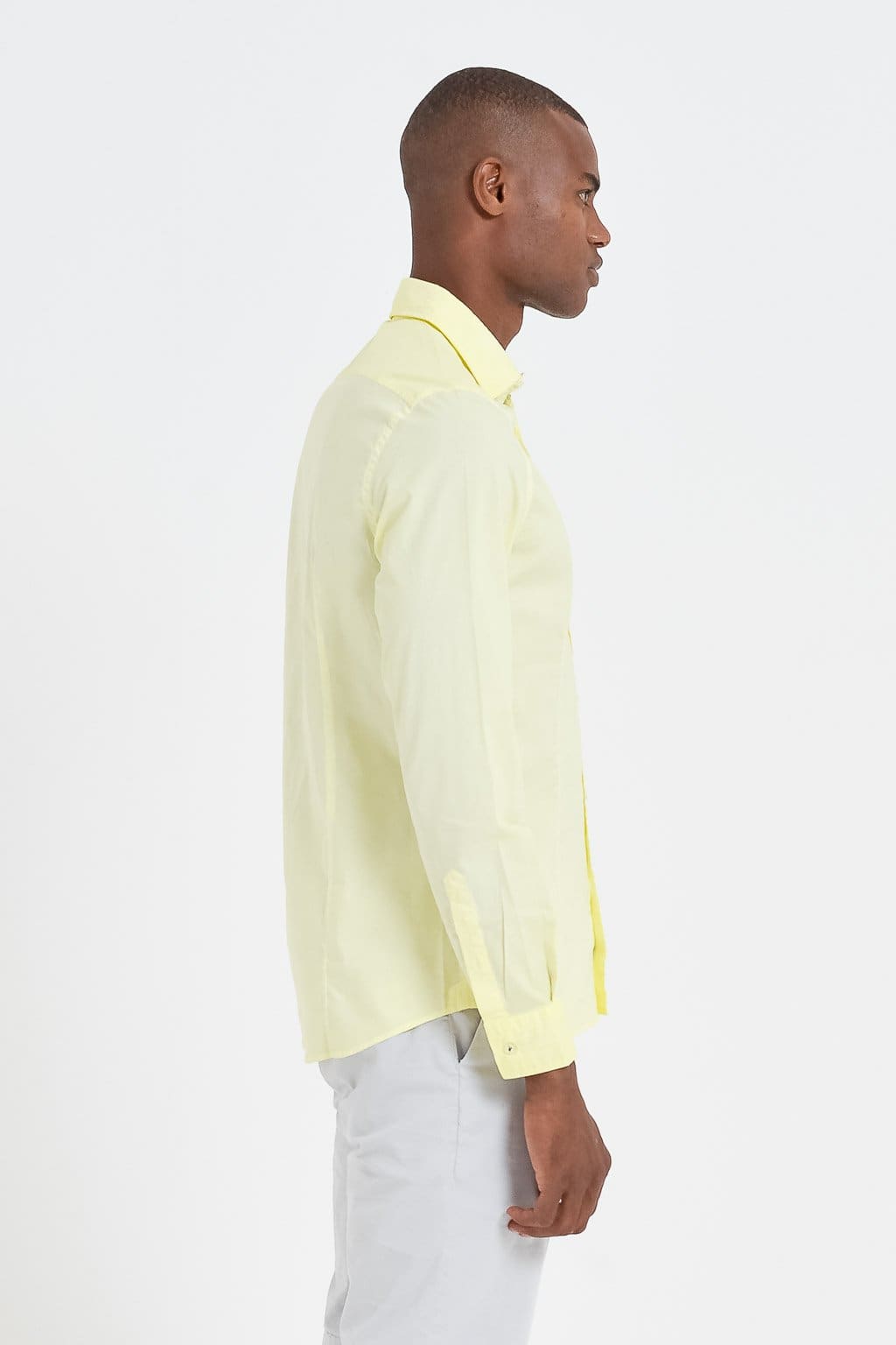 Slim-Fit Stretch Poplin Shirt - Limone - Shirts