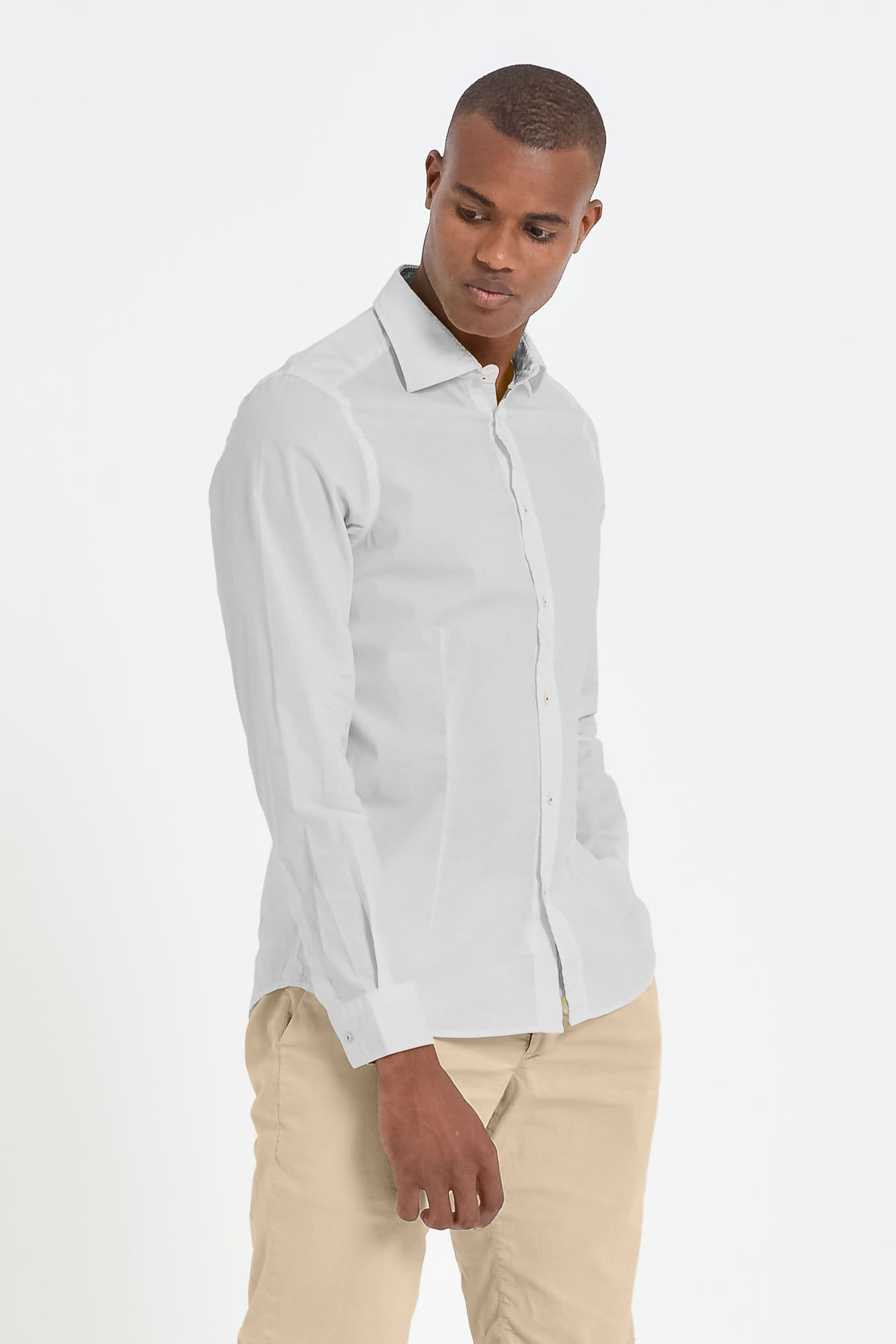 Slim-Fit Stretch Poplin Shirt - Marmo - Shirts