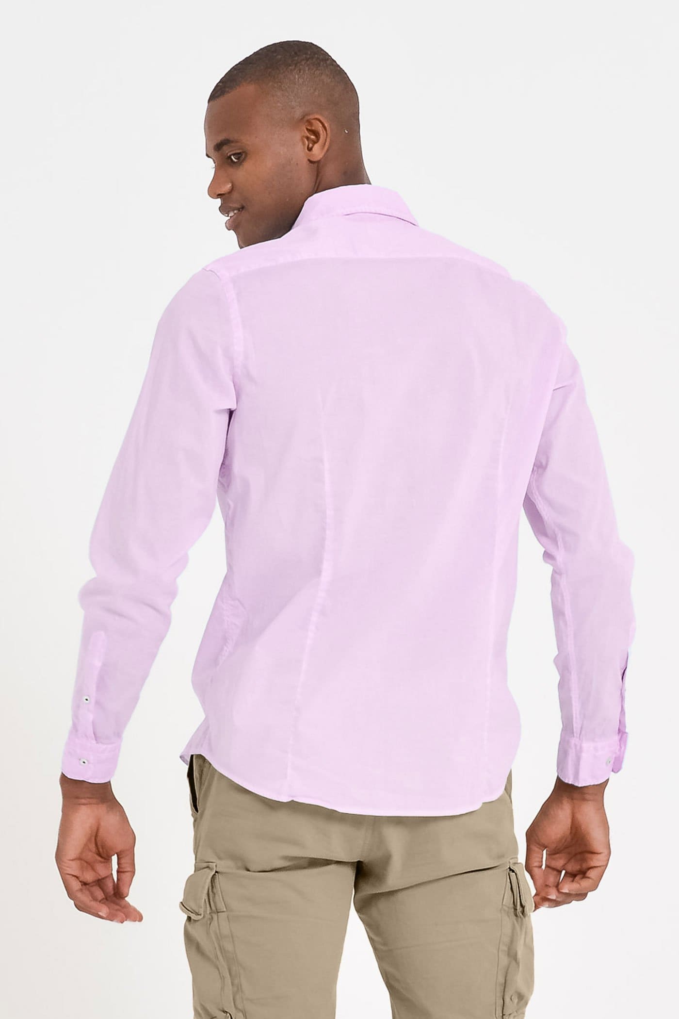 Slim-Fit Stretch Poplin Shirt - Quarzo - Shirts