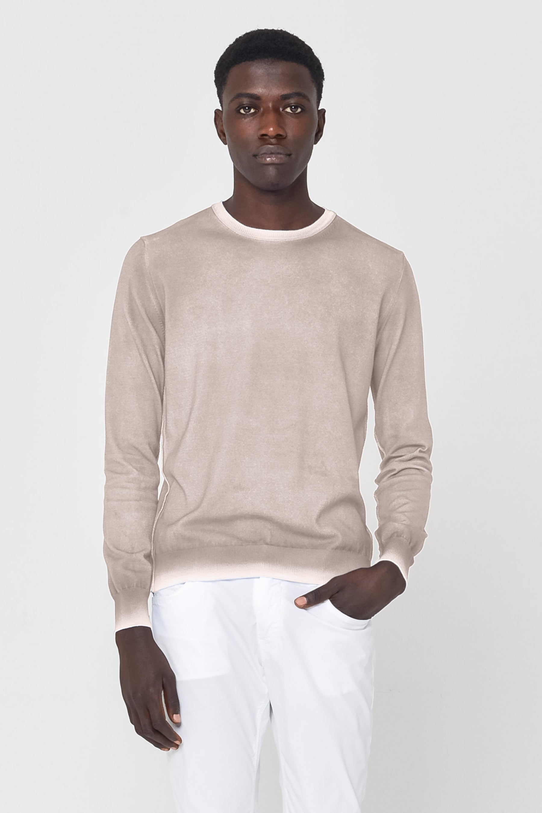 Spray Art Crew Jumper in Canapa - Sweaters