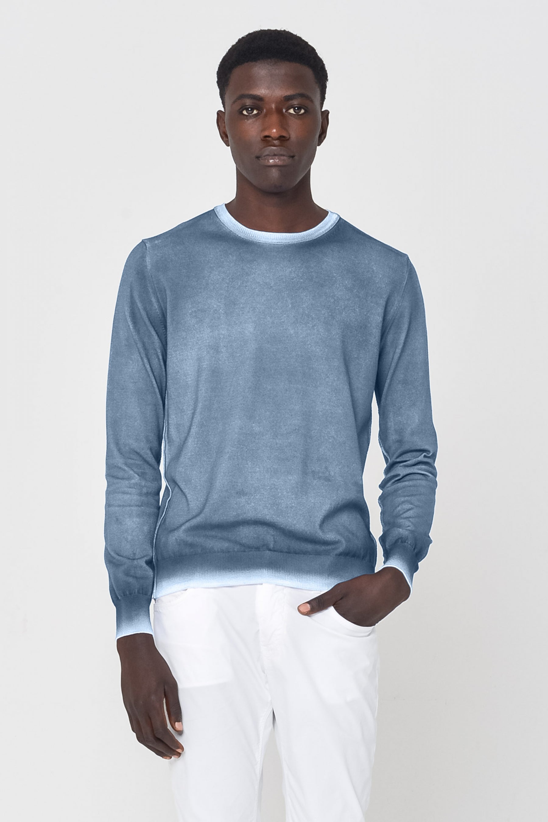 Spray Art Crew Jumper in Jeans - Sweaters
