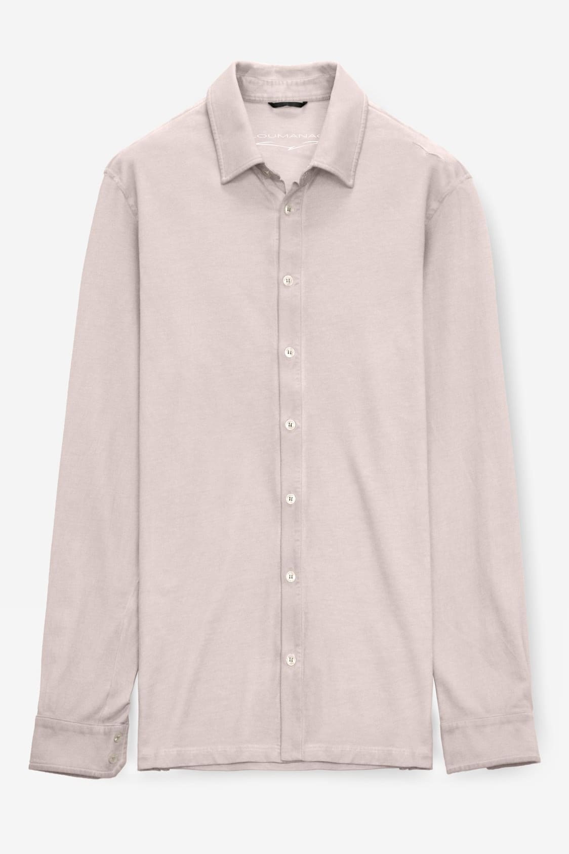 Stretch Cotton Pique Shirt - Canapa - Shirts