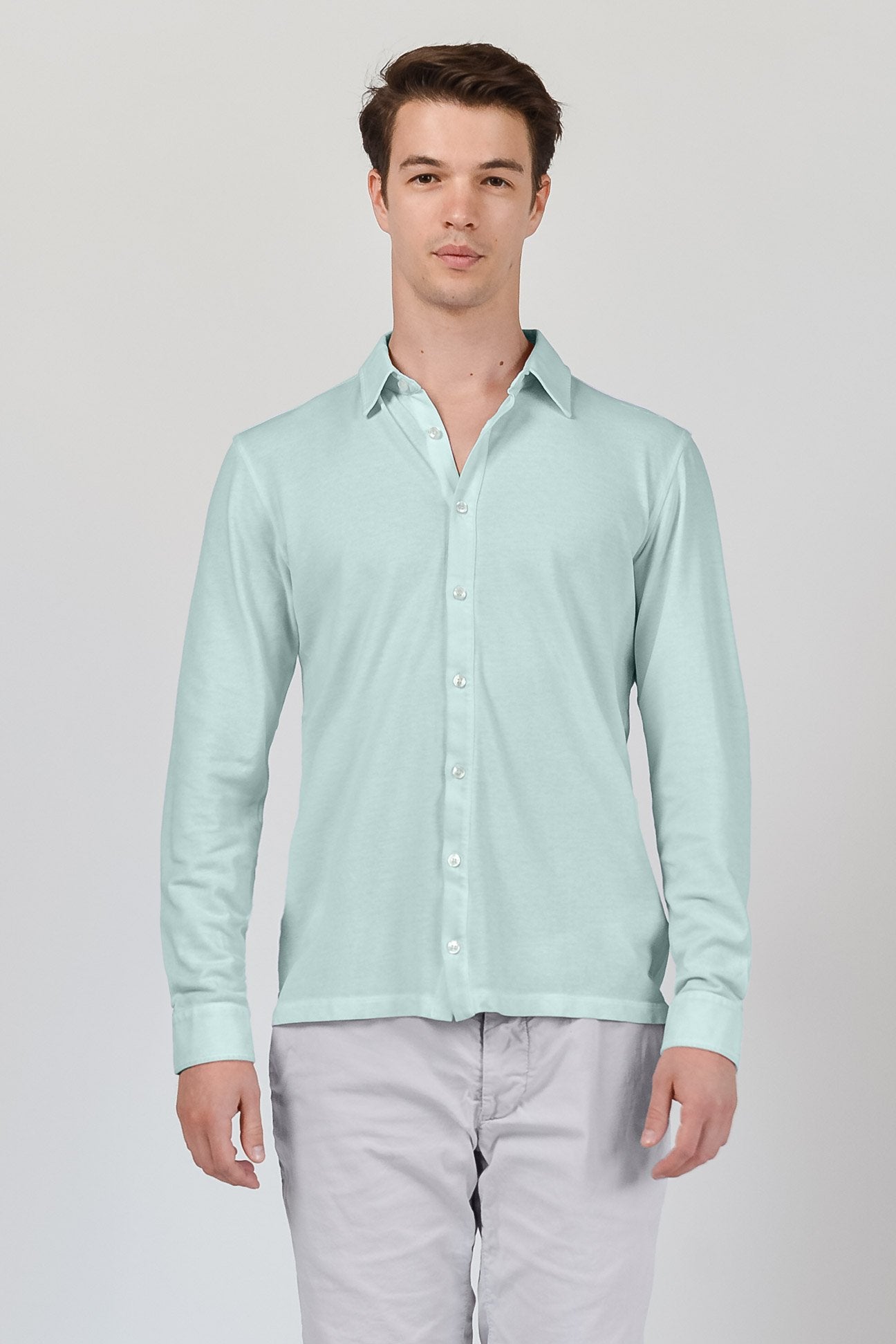 Stretch Cotton Pique Shirt - Tahiti - Shirts