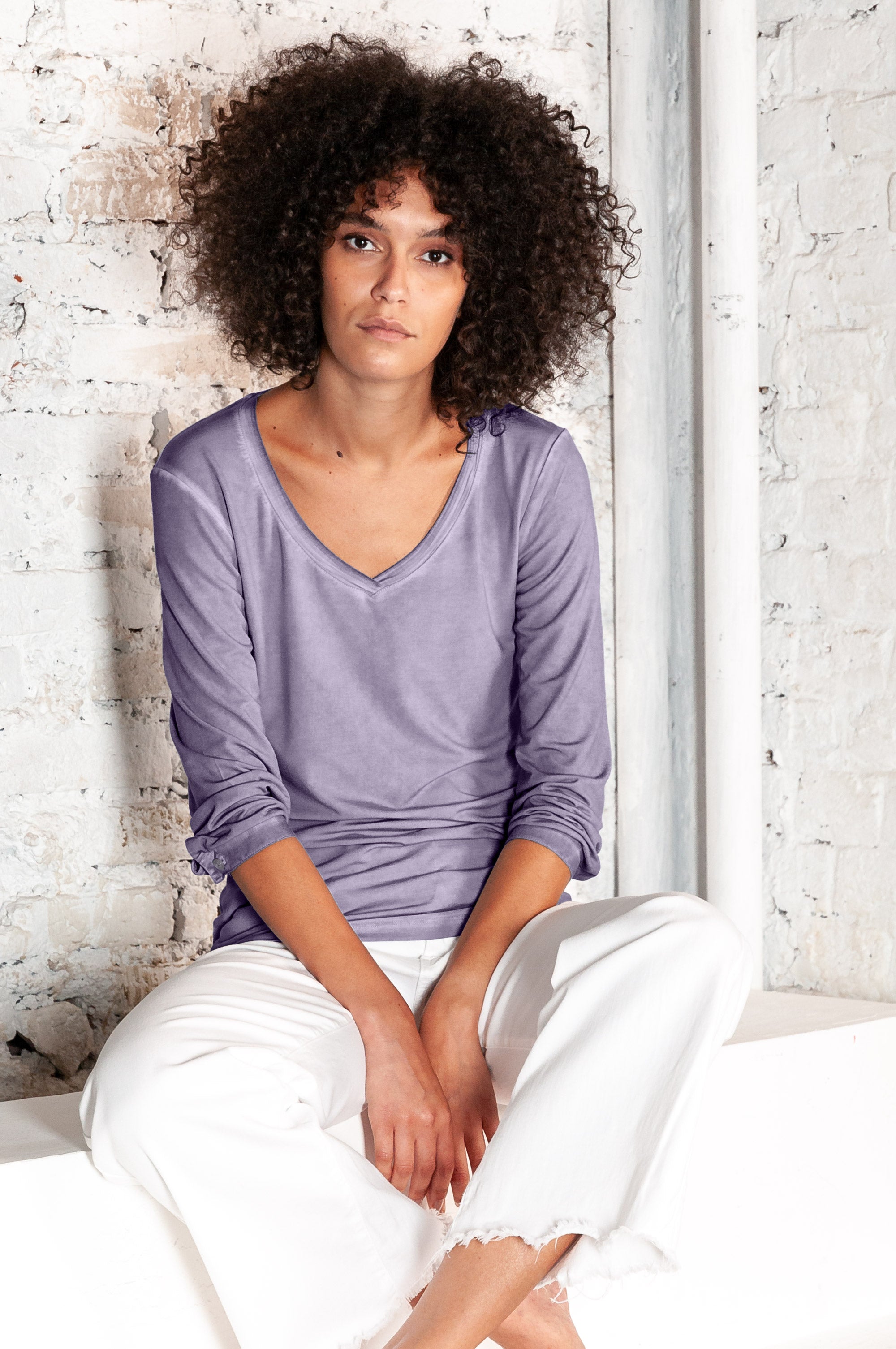 Sweet Heart Tee in Mauve - T-Shirt