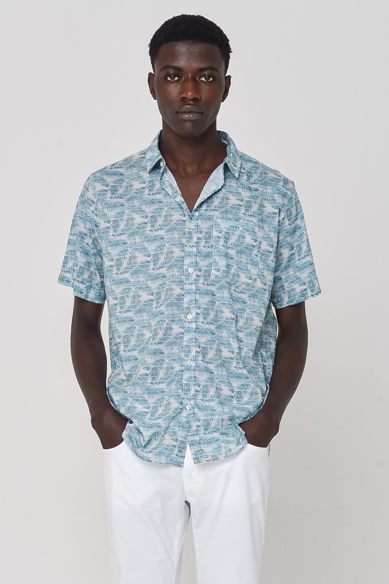Unisex Voile Shirt in Cycas Print - Shirts